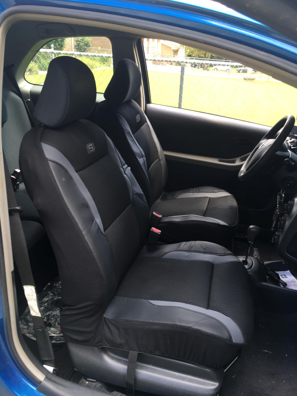 Skechers Memory Foam Car Seat Covers, Air Cool Mesh Thick Seat Covers,Car Seat Covers Front Seats Airbag Compatible, Automotive Comfort & Protection for Most Cars, Vans,Trucks, SUVs,Blue customer photo 1