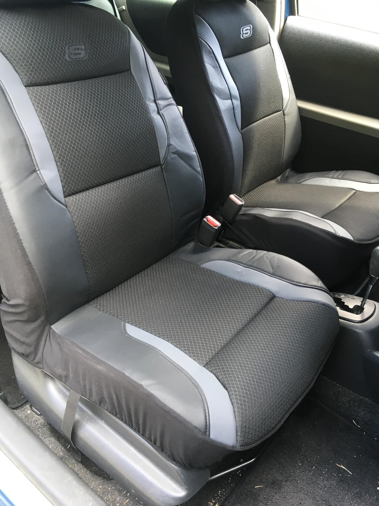 Skechers Memory Foam Car Seat Covers, Air Cool Mesh Thick Seat Covers,Car Seat Covers Front Seats Airbag Compatible, Automotive Comfort & Protection for Most Cars, Vans,Trucks, SUVs,Blue customer photo 2