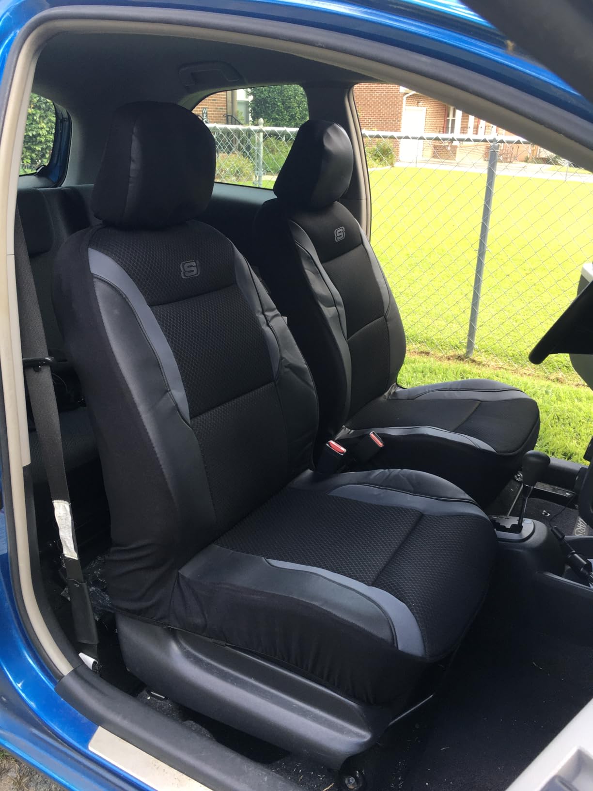 Skechers Memory Foam Seat Covers, Air Cool Mesh Thick Car Seat Covers, Car Seat Covers Front Seats Airbag Compatible, Universal Automotive Comfort for Most Cars, Vans, Trucks, SUV,Black customer photo 2