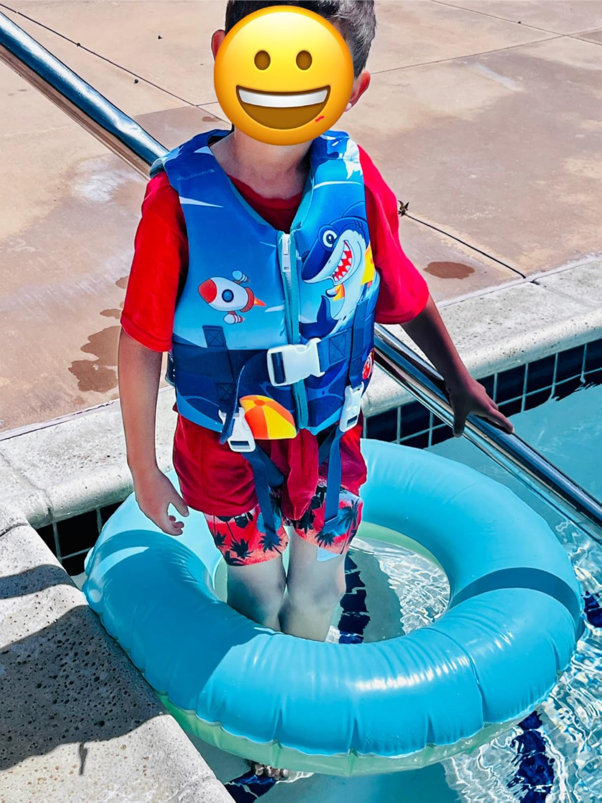 REALIKE Kids Swim Vest for Toddler Adjustable Safety Strap Swimming Aids for Toddlers Children Float Swimsuit, Suitable for Age 2-10 Years/22-88lbs customer photo 1