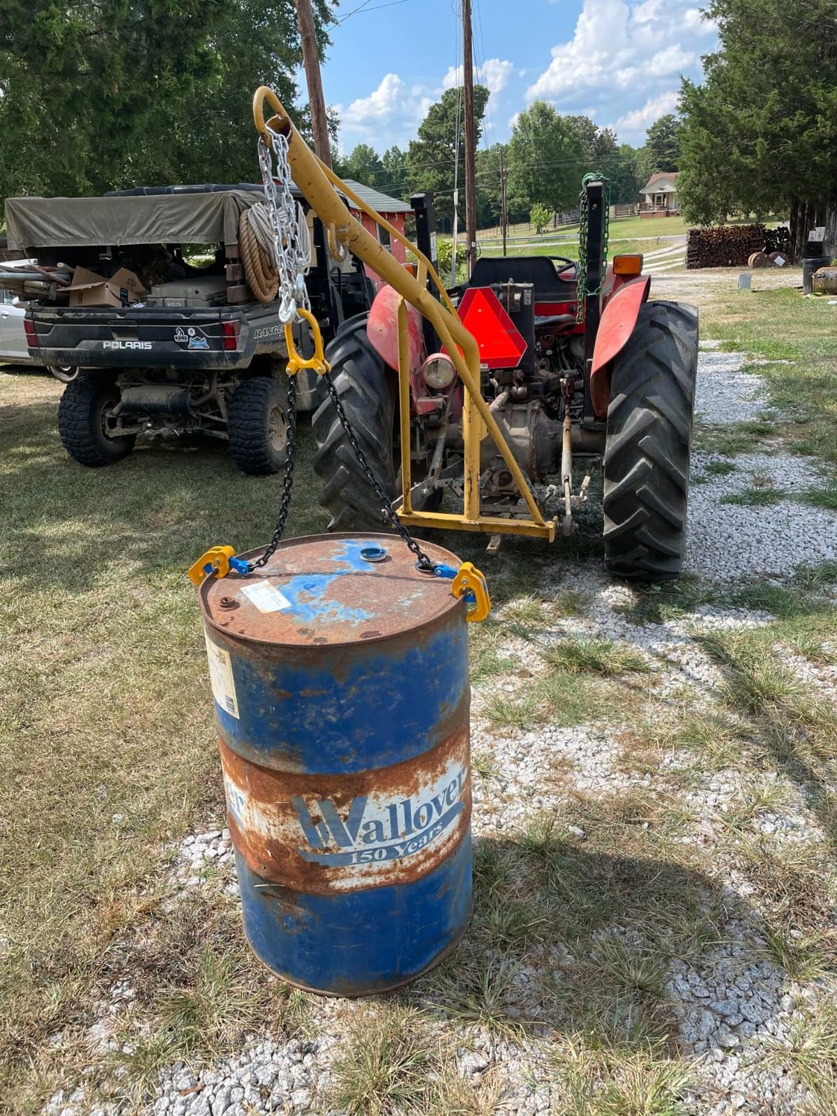 Chain Drum Lifter for 30 & 55 Gallon Drums, 2000 lbs Capacity customer photo 2