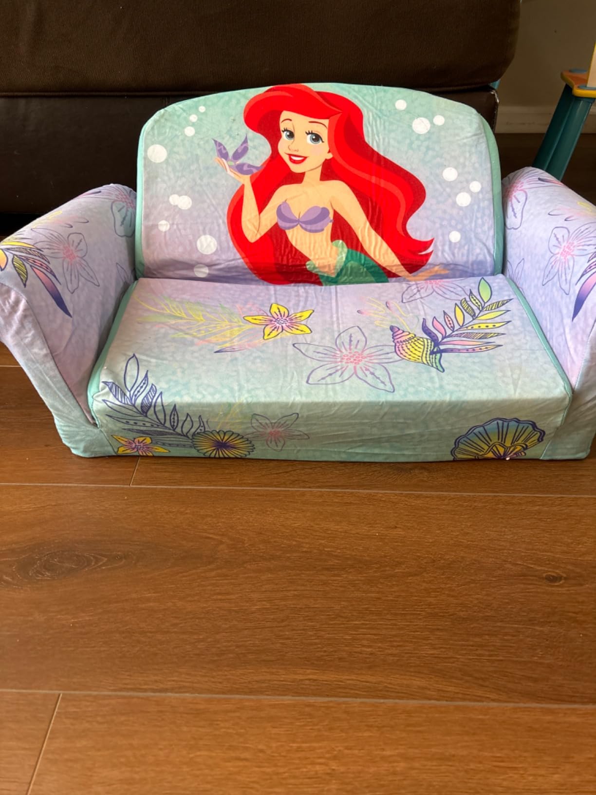 Marshmallow Furniture, Children's 2-in-1 Flip Open Foam Compressed Sofa, Encanto customer photo 2