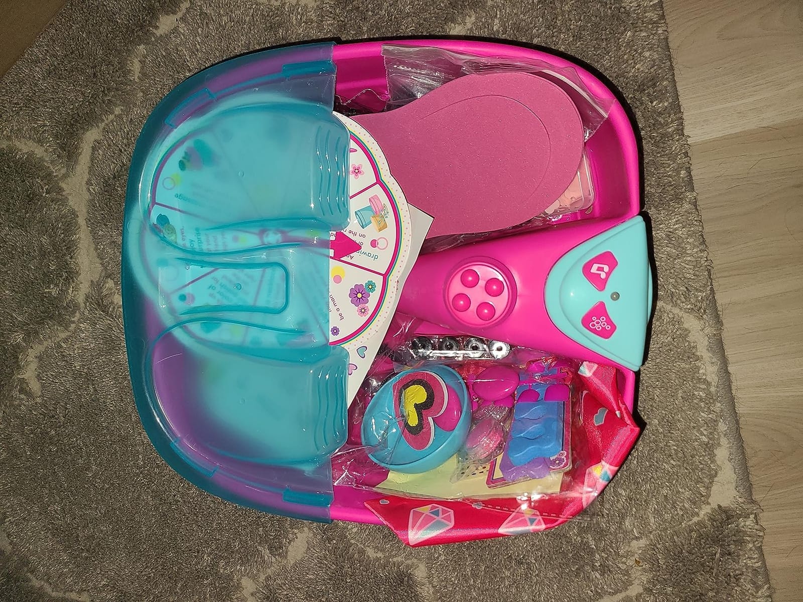 Golray Kid Foot Spa & Nail Kit, Girl Gift for 5 6 7 8-12 Year Old Toys Manicure Pedicure Art Salon, Massage Bubble & Music Foot Soak Tub, Spa Day Sleepover Party Supply Christmas Girl Birthday Gift customer photo 2