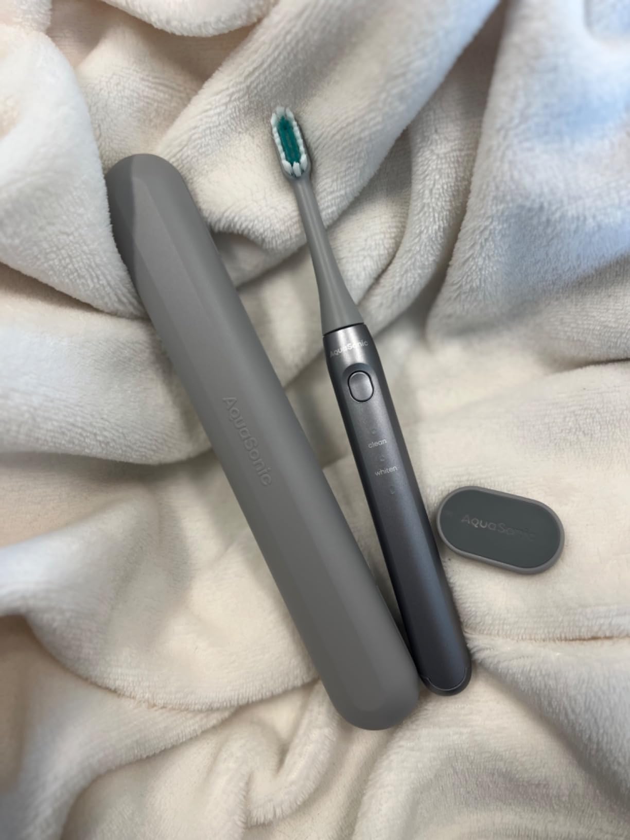 Aquasonic Icon Micro-Vibrating Sonic Toothbrush - ADA-Accepted - Stone customer photo 1
