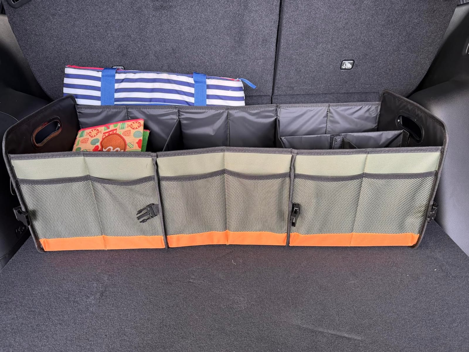 AOPHY Trunk Organizer - 95L Extra Large Capacity SUV Cargo Storage, Collapsible Waterproof Design with Non-Slip Bottom & Retractable Straps, Car Organizers for SUV, Truck, Sedan customer photo 1