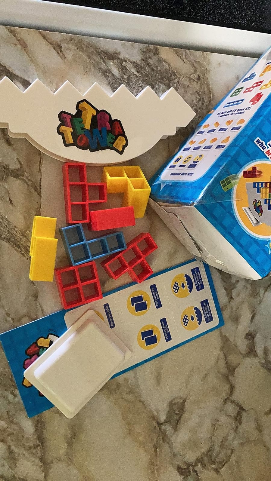 ALKISTA 48 Pcs Tetra Tower Balance Stacking Blocks Game, Board Games for 2 Players+ Family Games, Parties, Travel, Kids & Adults Team Building Blocks Toy customer photo 1