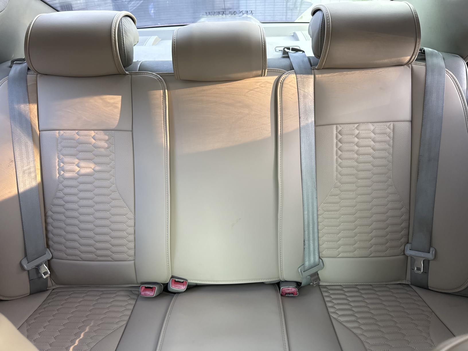 Coverado Car Seat Covers Front Seats, Waterproof Front Seat Covers Nappa Leather Seat Covers for Cars, Breathable Summer Car Seat Cushion Universal Fit for Most Cars SUV Trucks(Front, Beige) customer photo 1
