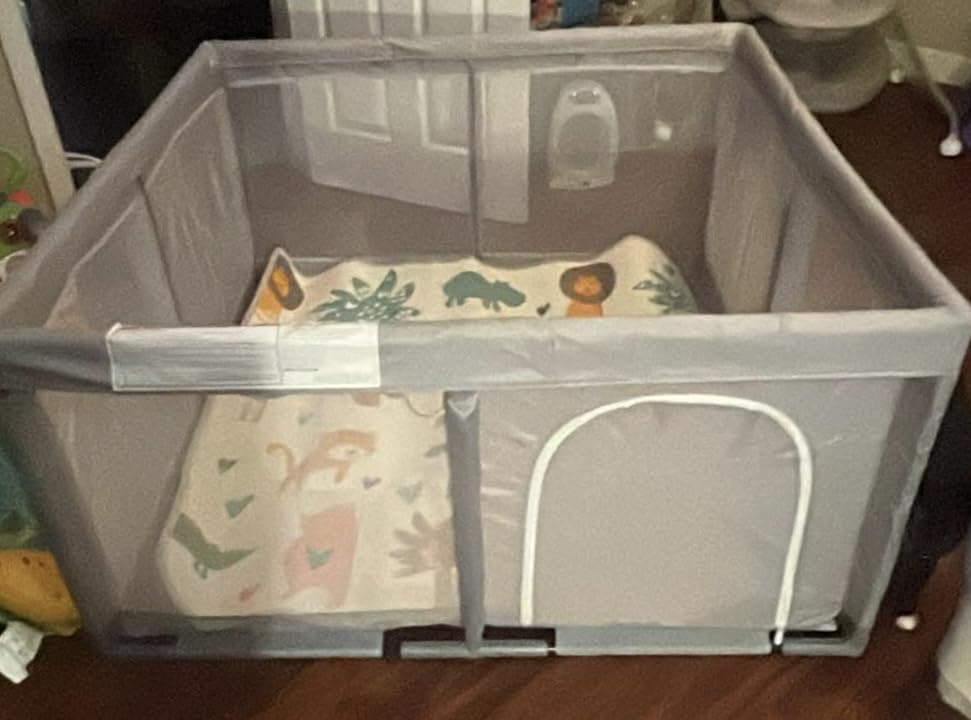 besuhot Baby Playpen with Mat and Ocean Balls 50 x 50 inch customer photo 2