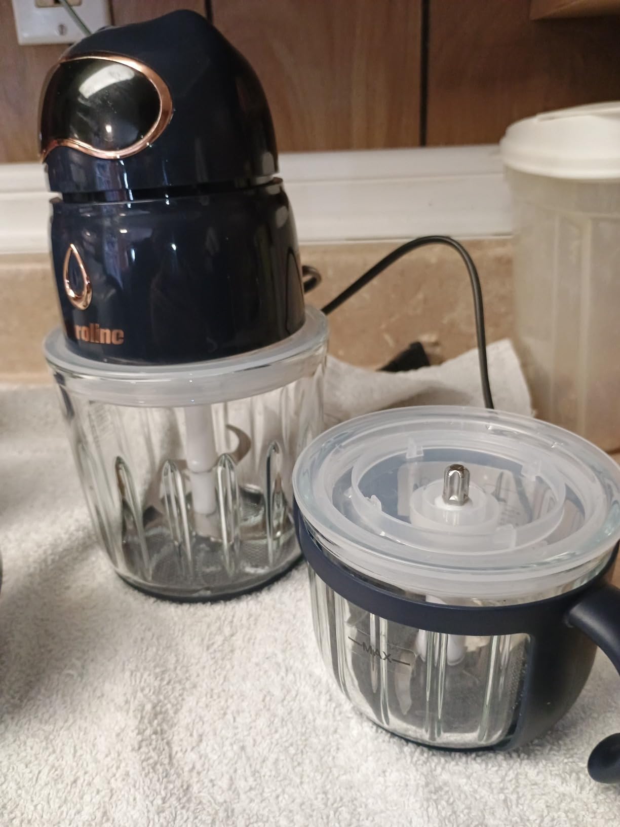 Baby Food Maker, Puree Blender Set with 600ml & 300ml Glass Bowls customer photo 2