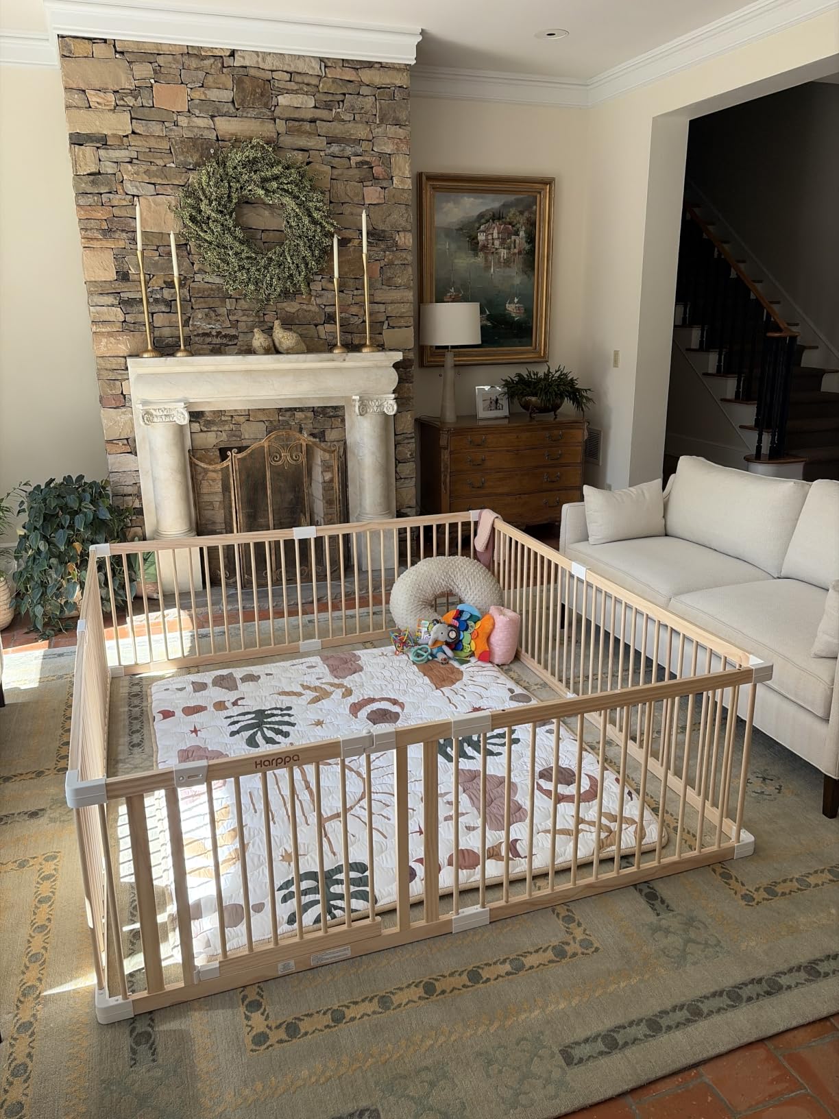 HARPPA Grovi Playpen, GREENGUARD Gold Certified – 60 x 71.5 inch customer photo 1