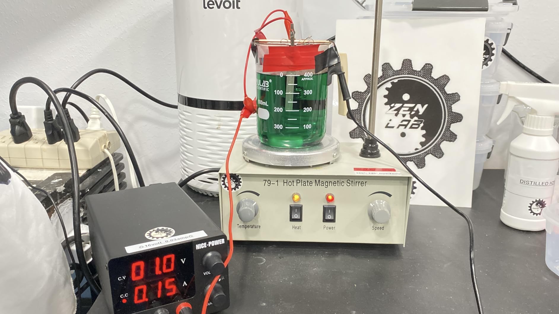 NICE-POWER DC Power Supply Variable, 30V 5A Adjustable Switching Regulated Power Supply with Encoder, Upgraded 3-Digits LED Display, Electroplating DIY LED Test Mini Regulated DC Bench Power Supply customer photo 1