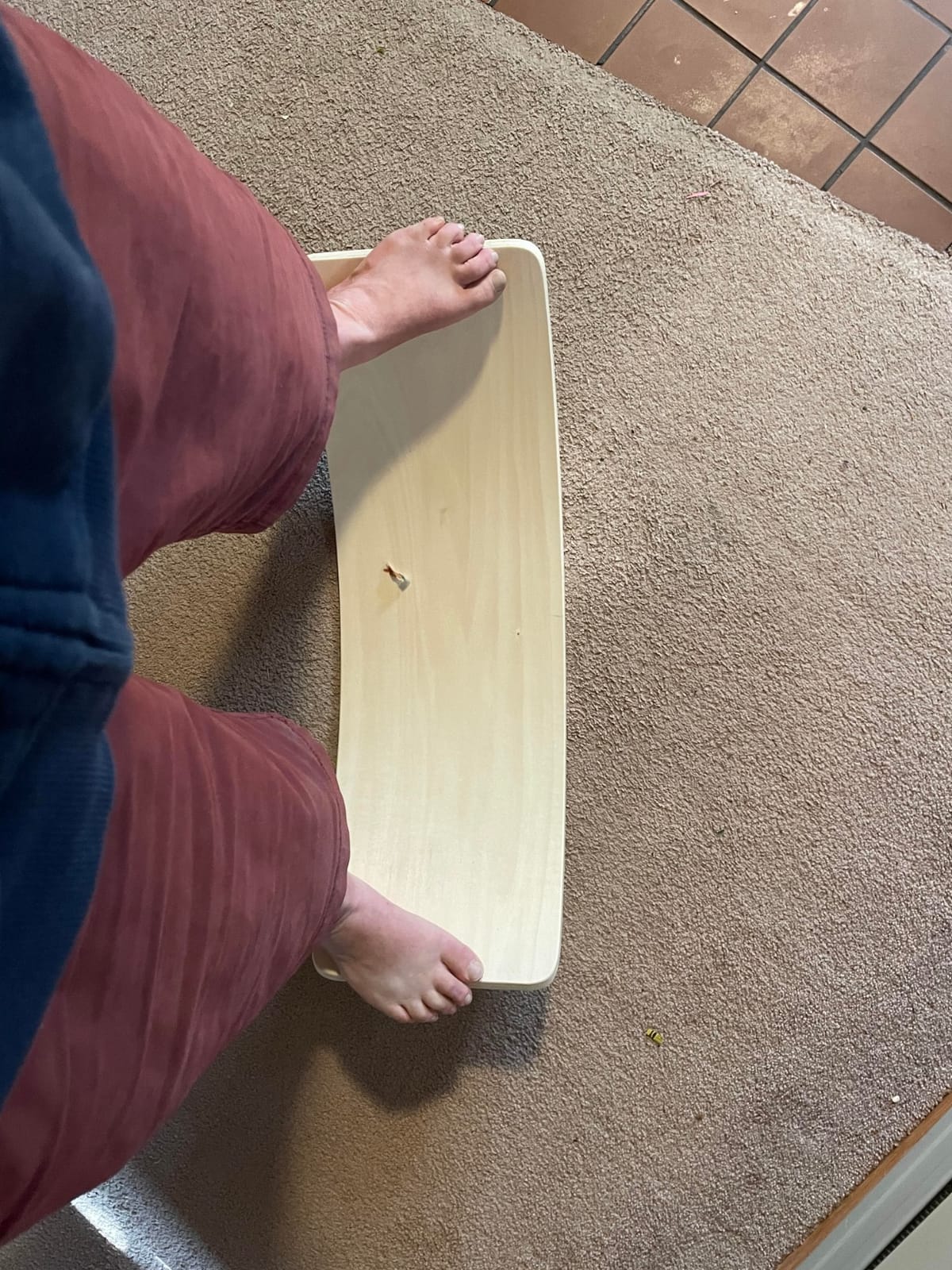 Gentle Monster Wooden Wobble Balance Board, 35 Inch Rocker Board Natural Wood, Open Ended Learning Toy, Yoga Curvy Board for Classroom & Office Adult customer photo 2