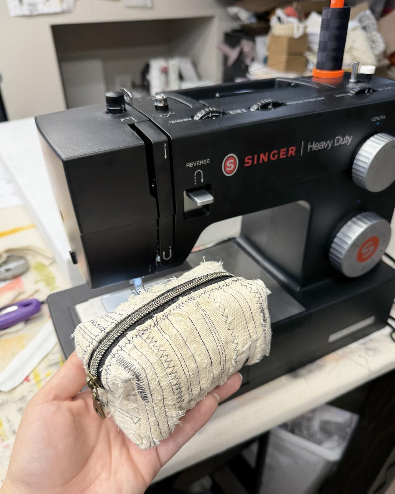 SINGER 4432 Heavy Duty Sewing Machine + Accessory Kit, 32 Built-In Stitches, 1100 Stitches/Minute, 1-Step Buttonhole customer photo 1