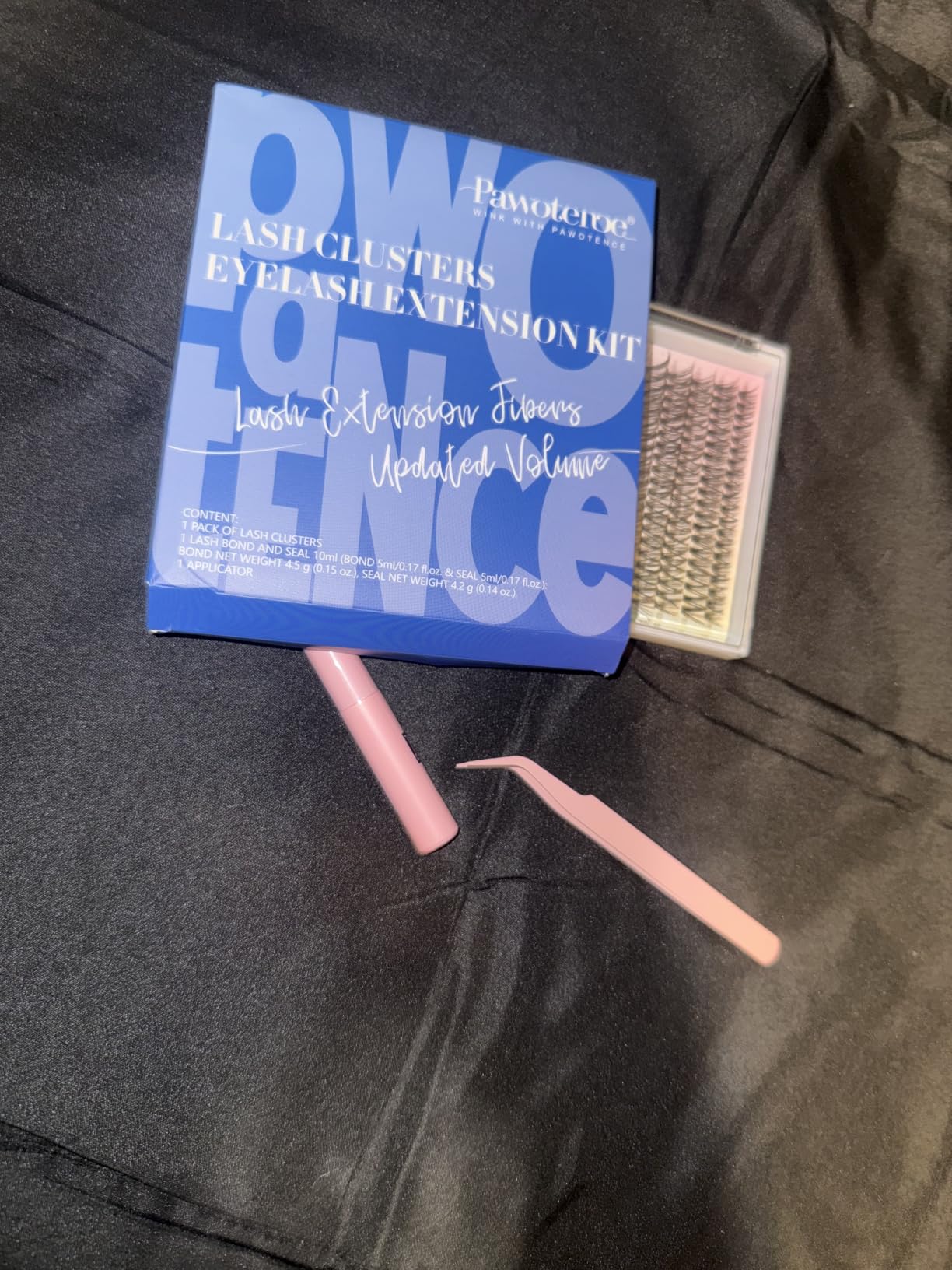 Pawotence Lash Extension Kit DIY 280pcs Lash Clusters Eyelash Extension Kit, 9-16mm 30D 40D Individual Lashes Kit with Lash Bond and Seal, Lash Tweezers for Self Use (30D&40D, 0.07D, 9-16mm, Kit) customer photo 2