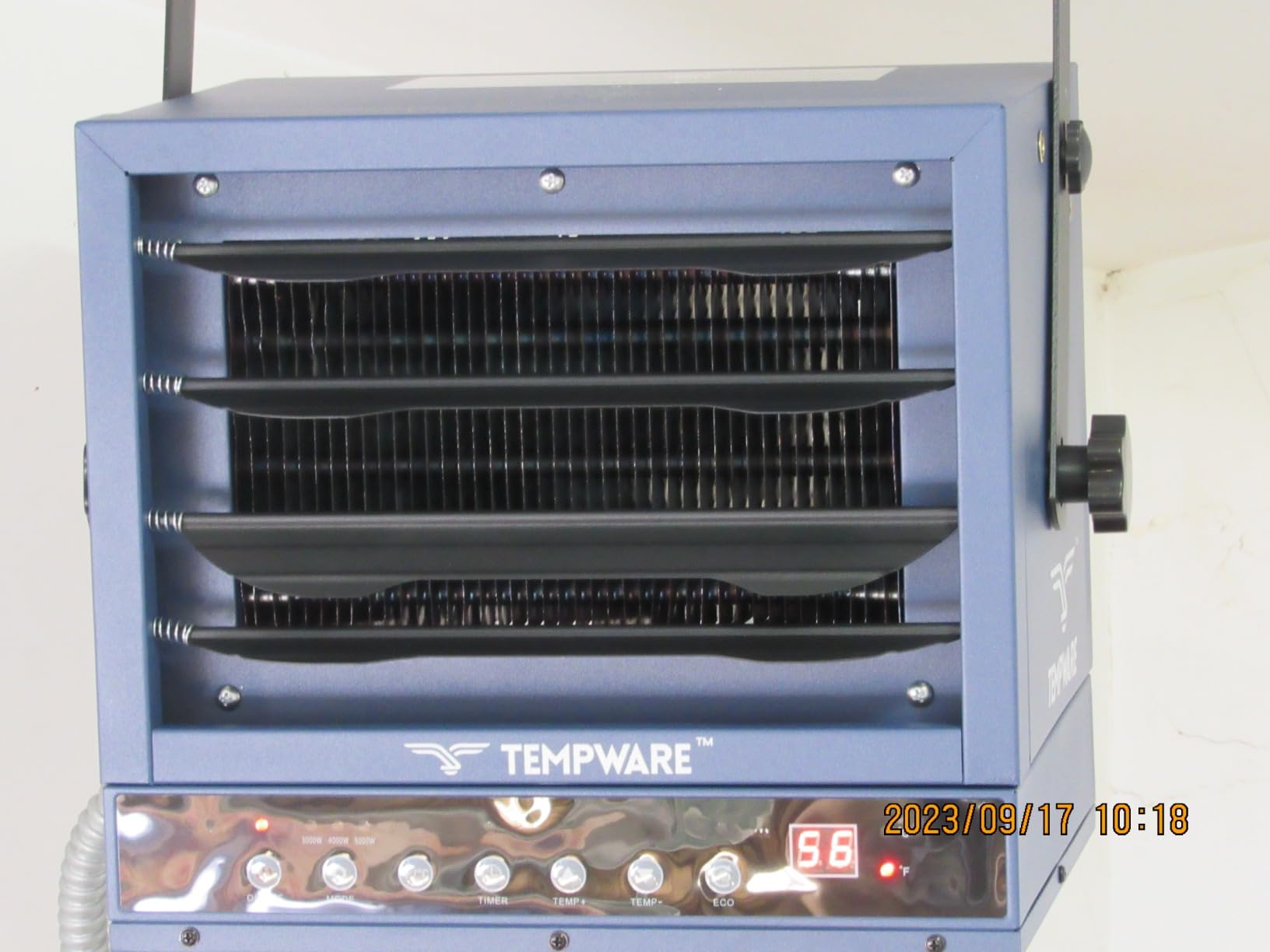 TEMPWARE Garage Heater Electric 240V, 5000-Watt Hardwired Ceiling Mount Shop Heater with ECO Mode, 240-Volt Hardwired with Full-Function Remote and 12-Hour Timer, Ideal for Workshop customer photo 2