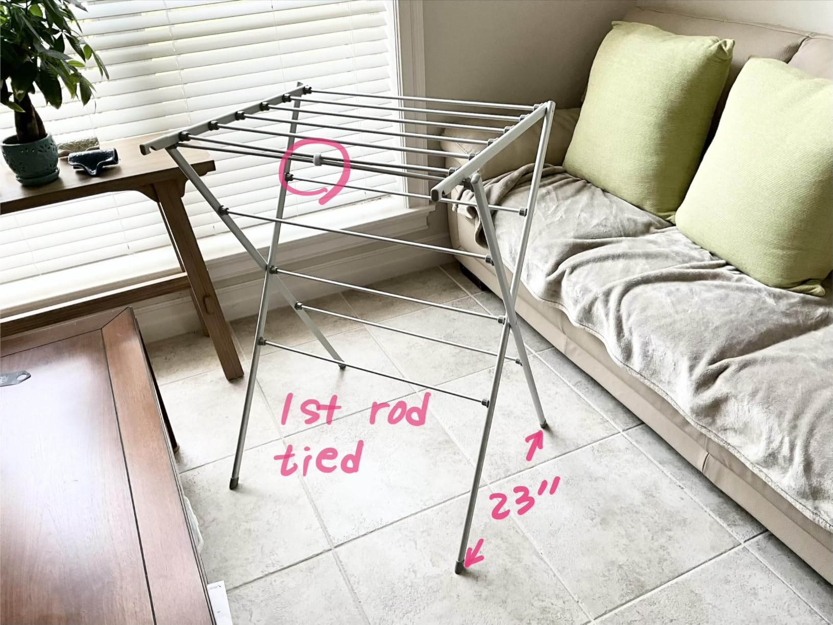 TOTES BABIES - Folding Aluminum Laundry Drying Rack for Clothes & Towels | 12 Rails - 36