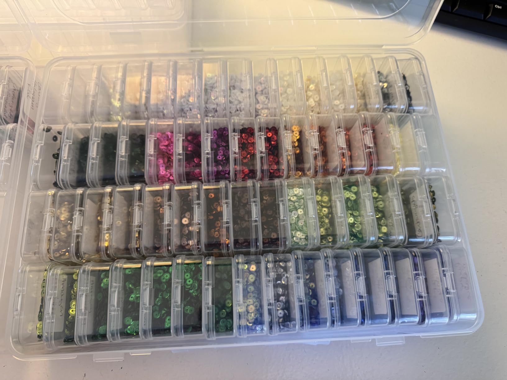 Bead Organizer Box, 30pcs Small Clear Plastic Storage Containers, Craft Storage Box Features Hinged Lid and Labels, Mini Boxes for Bracelets, Jewelry, Diamonds, Clay Beads, Screws, Seeds, Small Parts customer photo 1