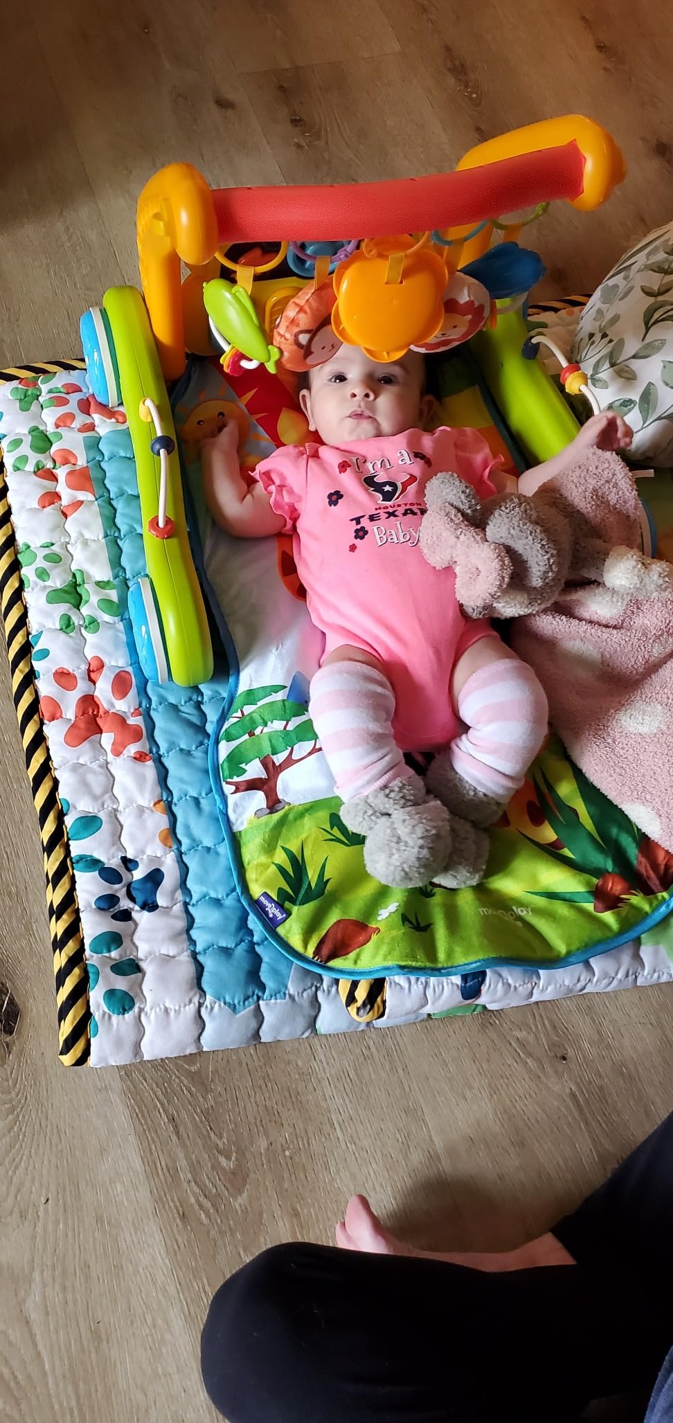 Move2Play, Kick & Play Piano Baby Mat | Grow with Me 4-in-1 | Tummy Time Play Mat, Sit-to-Stand, Musical Activity Gym & Infant Push Walker | for Babies 0-6 & 6-12 Months customer photo 1