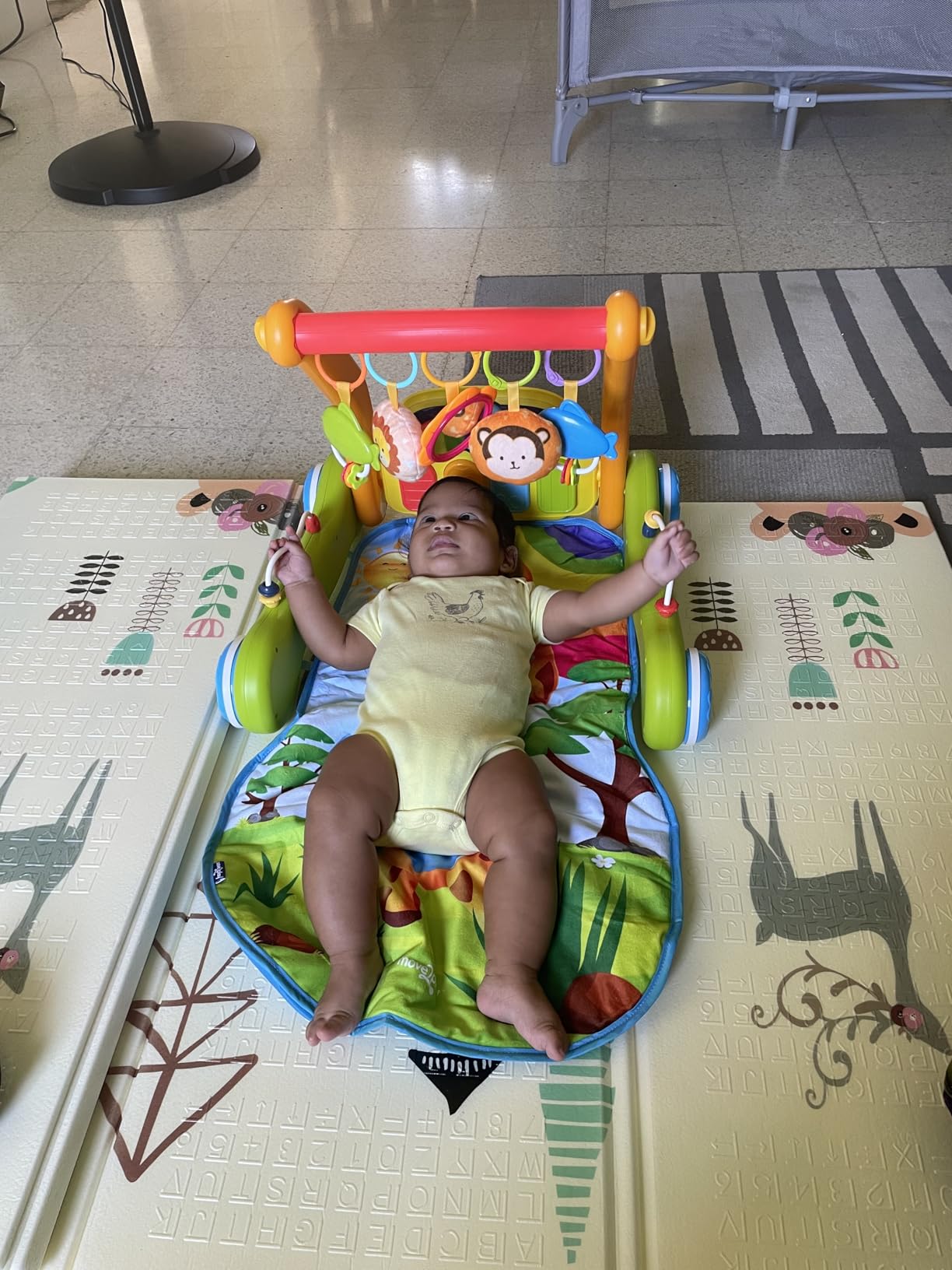 Move2Play, Kick & Play Piano Baby Mat | Grow with Me 4-in-1 | Tummy Time Play Mat, Sit-to-Stand, Musical Activity Gym & Infant Push Walker | for Babies 0-6 & 6-12 Months customer photo 2