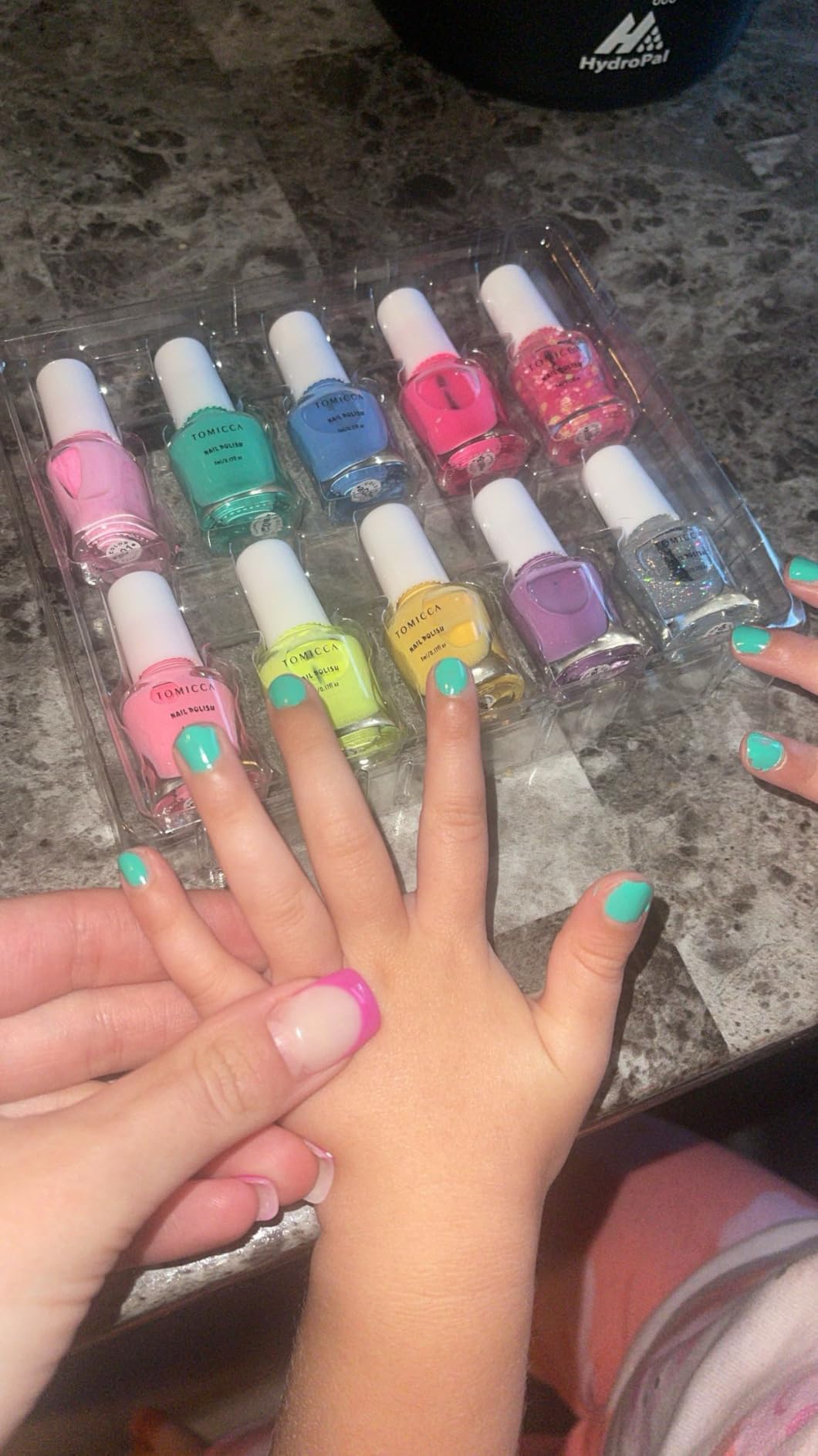 TOMICCA Kids Nail Polish Set, Non Toxic Quick Dry Water-Based Peel-Off 10 Colors Toddler Nail Polish Kit Natural Safe Quick Diy Kids Gifts Kit for Girls Ages 5+ customer photo 1