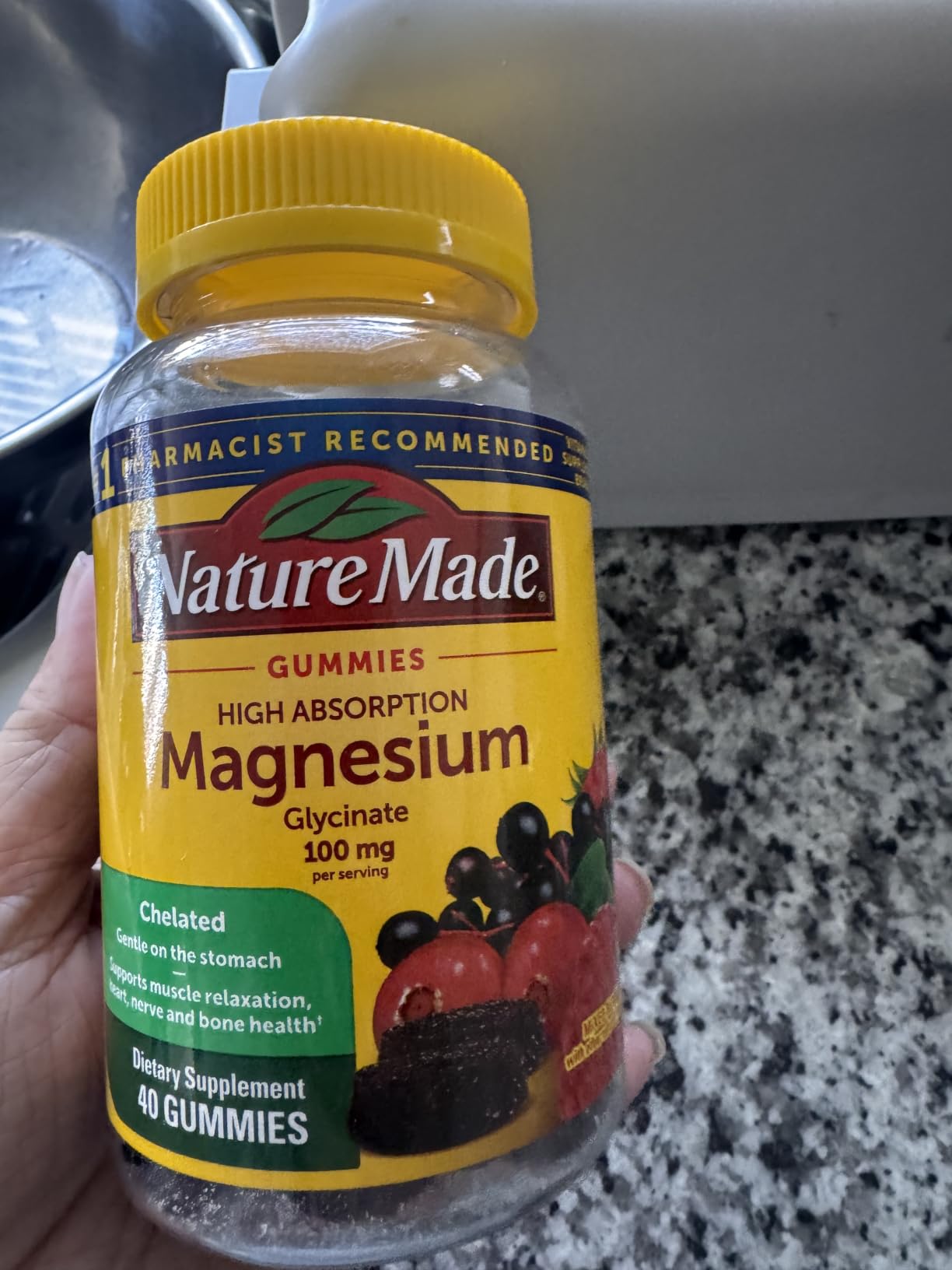 Nature Made High Absorption Magnesium Glycinate Gummies, 40 Count customer photo 1