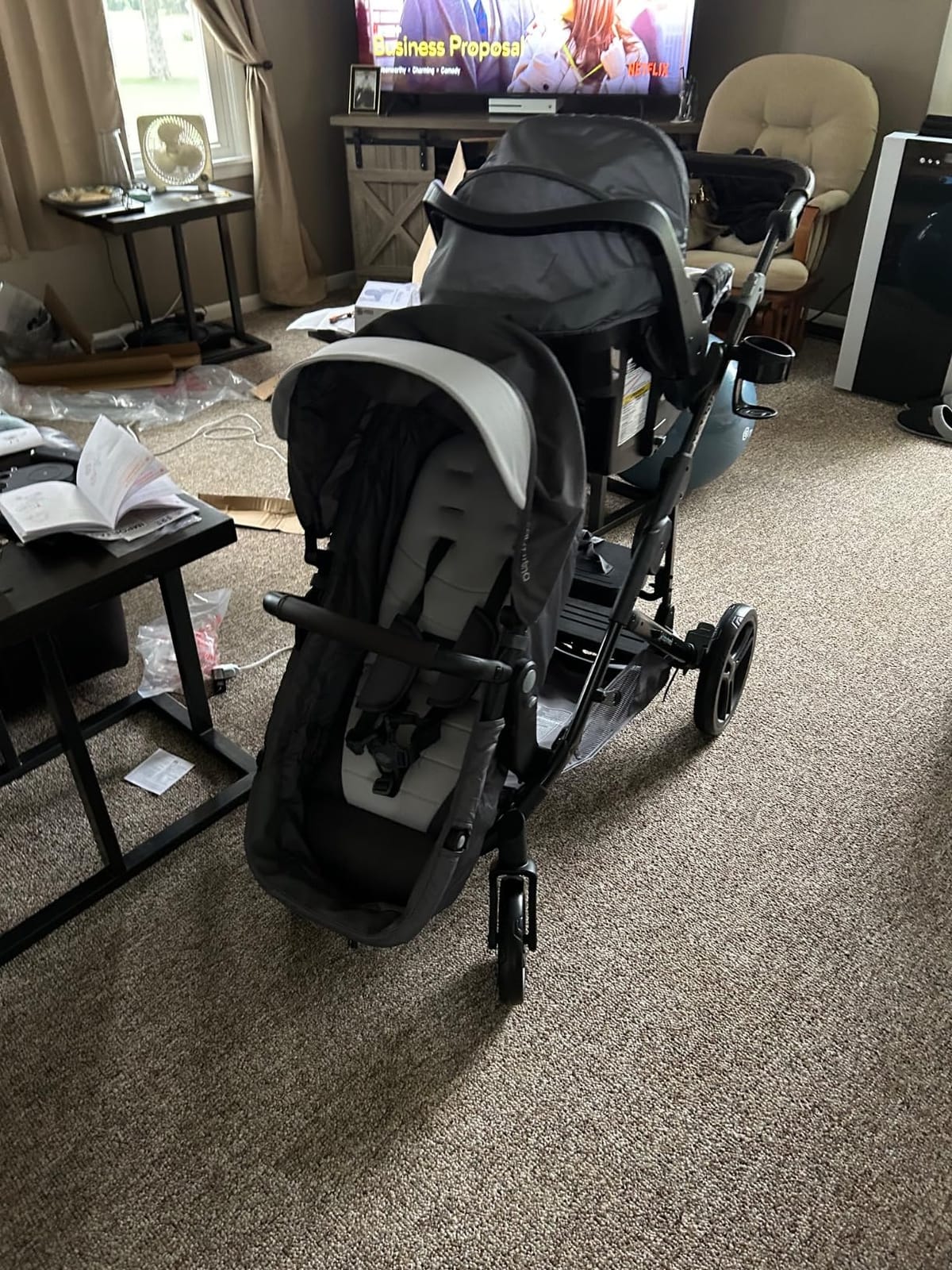 Baby Trend Morph Single to Double Modular Stroller Travel System with EZ-Lift Plus Infant Car Seat, Dash Grey customer photo 2