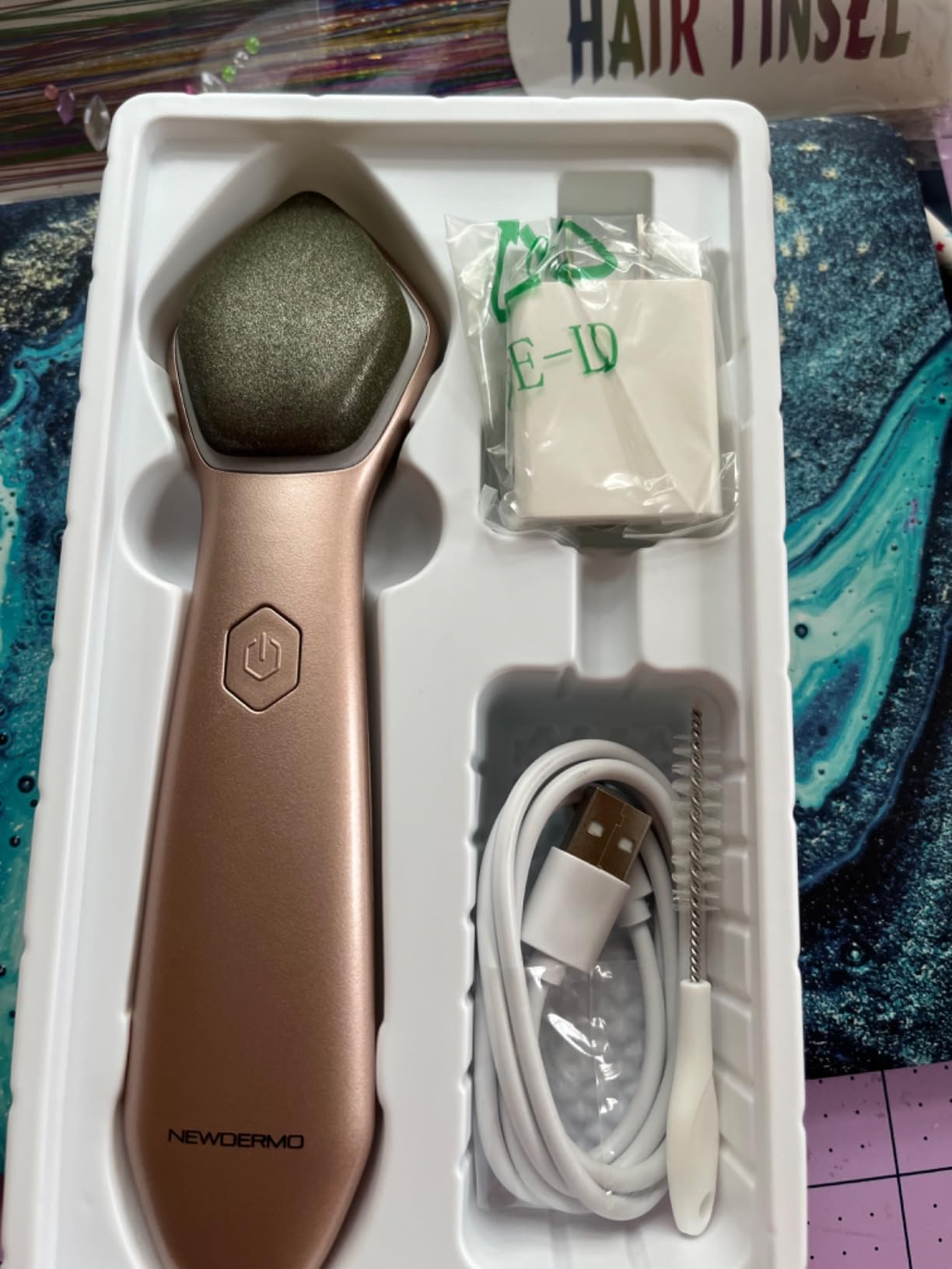 NEWDERMO Microdermabrasion Machine Pro, Large Diamond Electric Microdermabrasion Wand Tool With 3 Levels Frequency customer photo 2