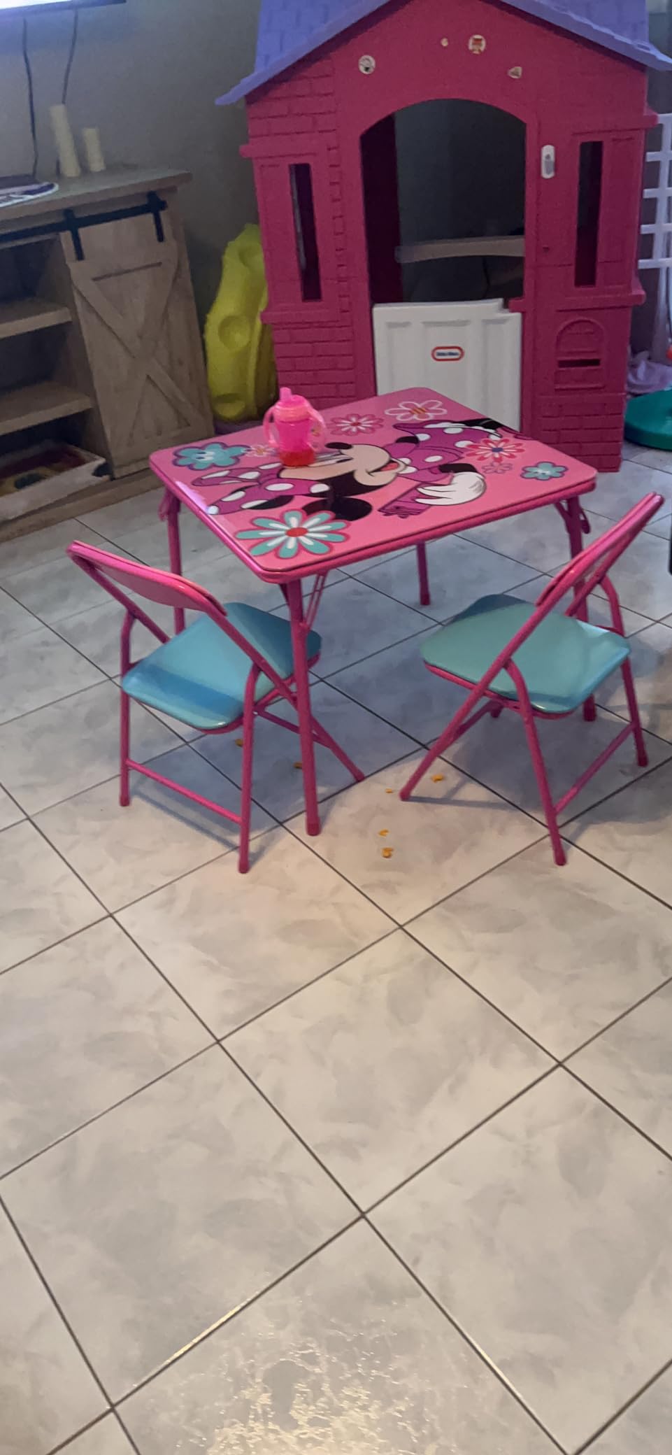 Minnie Mouse Kids Table & Chairs Set for Kid and Toddler 36 Months Up To 7 years, Includes: 1 Table (24