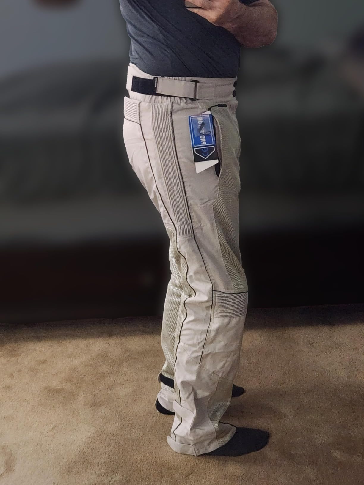 Men’s Motorcycle Mesh Pants Full Leg Zipper Riding Pants powersports Protective Armored Adv CE Over The Boot Motocross Pants customer photo 2