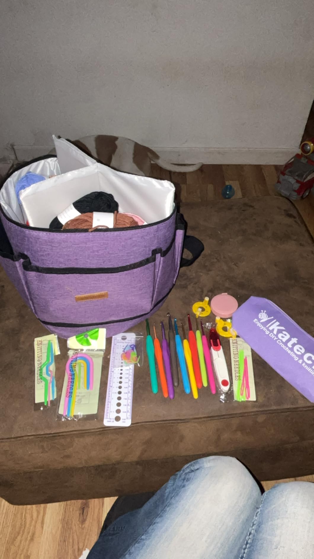 Katech Crochet Kit for Beginners, Adults, Kids Includ Everything You Needed | Crochet & Knitting Kits Includes Crochet Hooks, Large Storage Bag, Soft Yarn, Instruction Compelet Crochet Supplies-Ideal Gift customer photo 2
