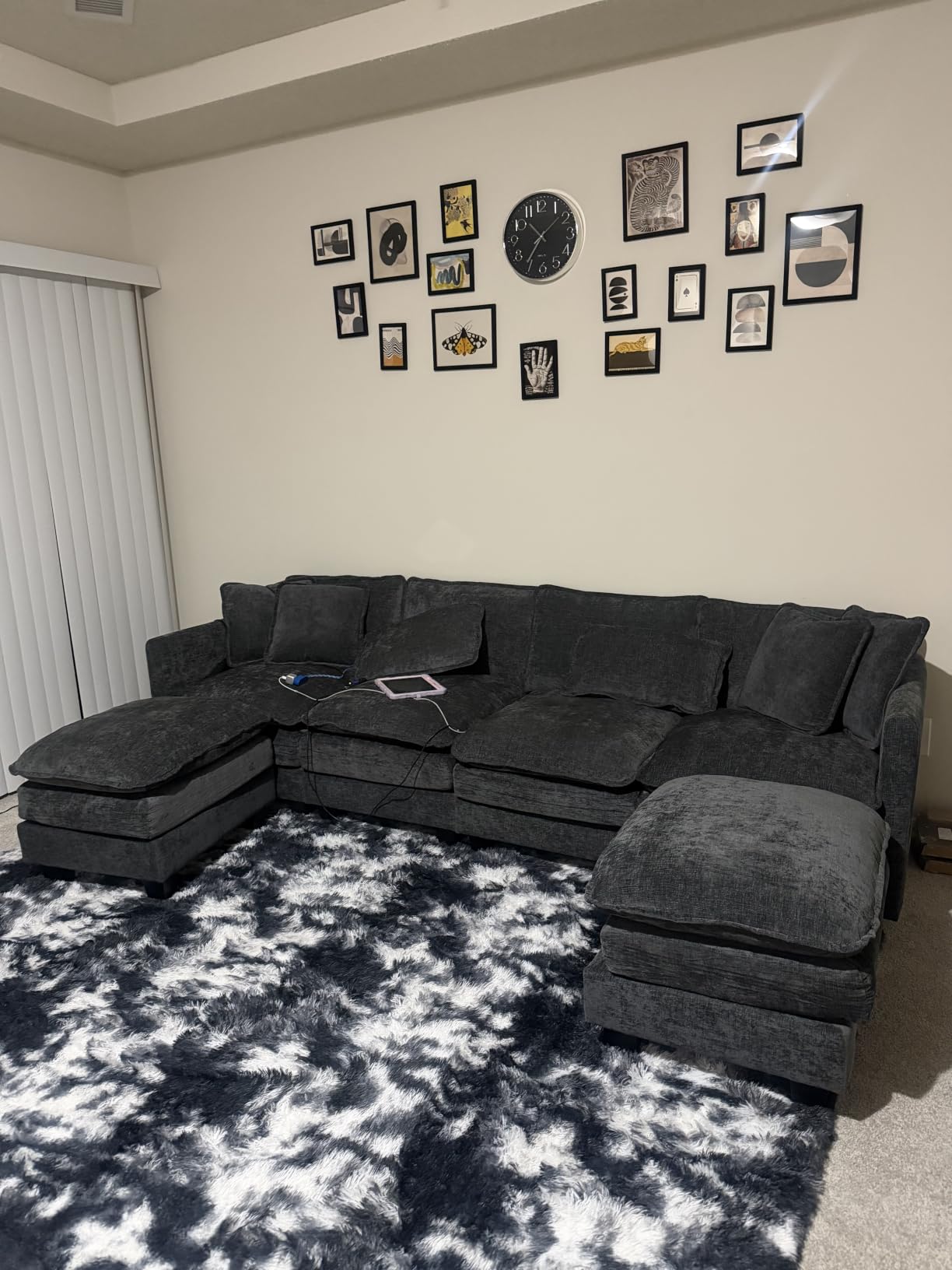 Fluffy Vibrant Rainbow Rugs for Bedroom 5x7 Ft, Colorful Unicorn Girls Rugs customer photo 1
