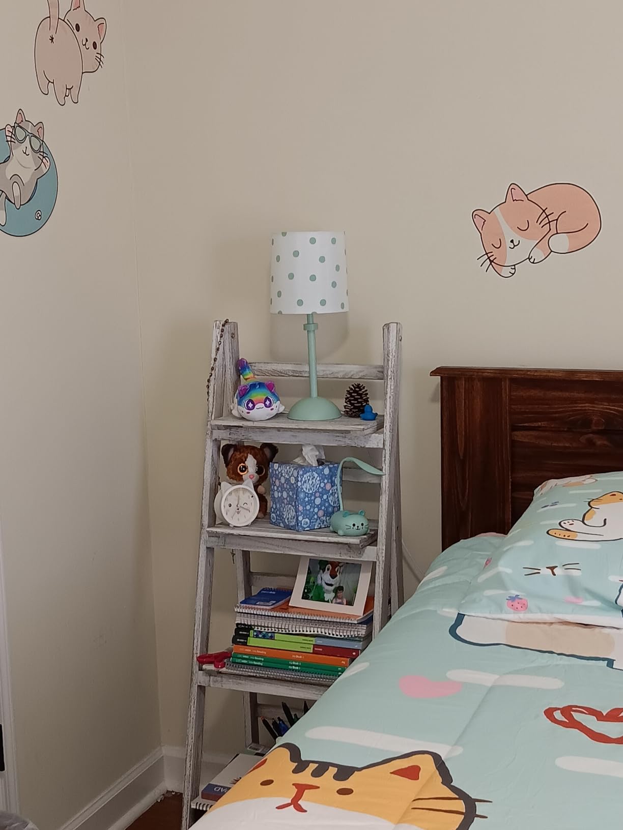 LED Kids Lamp, Mini Cat Table Lamp, Portable LED Night Light, Cute Desk Lamp, Foldable USB Rechargeable Reading Light Children's Bedroom (Pink) customer photo 1