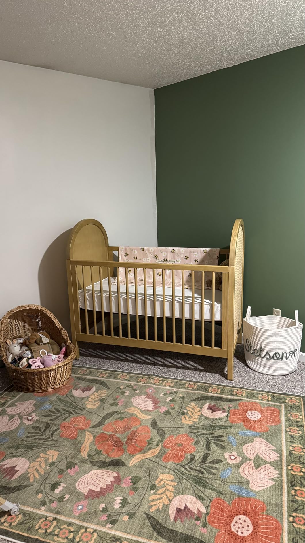Babyletto Bondi Cane 3-in-1 Convertible Baby Crib, Honey with Natural Cane | GREENGUARD Certified - Convertible to Toddler Bed & Daybed, 4 Adjustable Mattress Heights, Toddler Conversion Kit Included customer photo 2