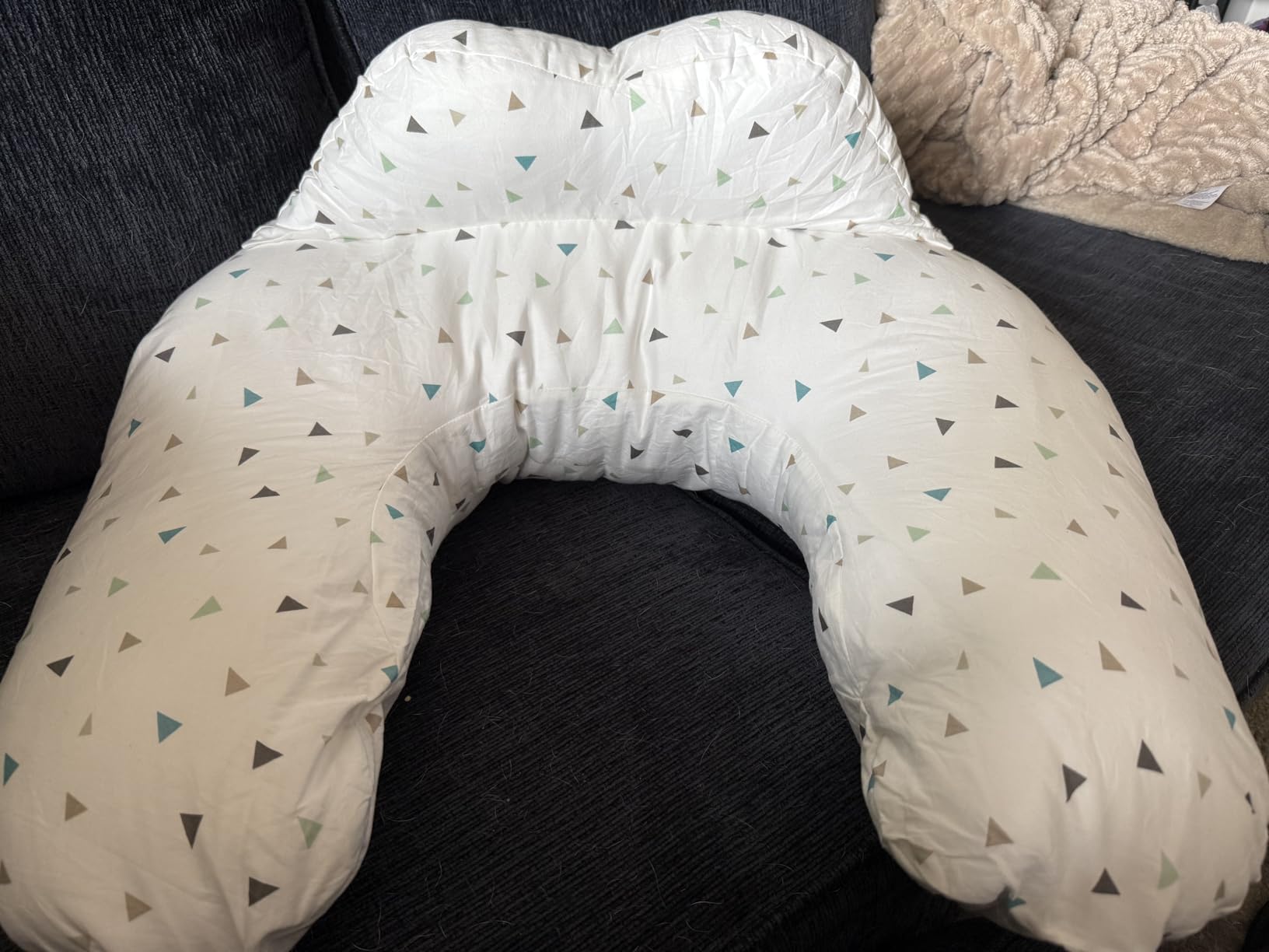 BATTOP Nursing Pillow for Breastfeeding with Removable Cover, Feeding Pillow for More Support for Mom, Adjustable Waist Strap Breastfeeding Pillow, Bottle-Feeding customer photo 1