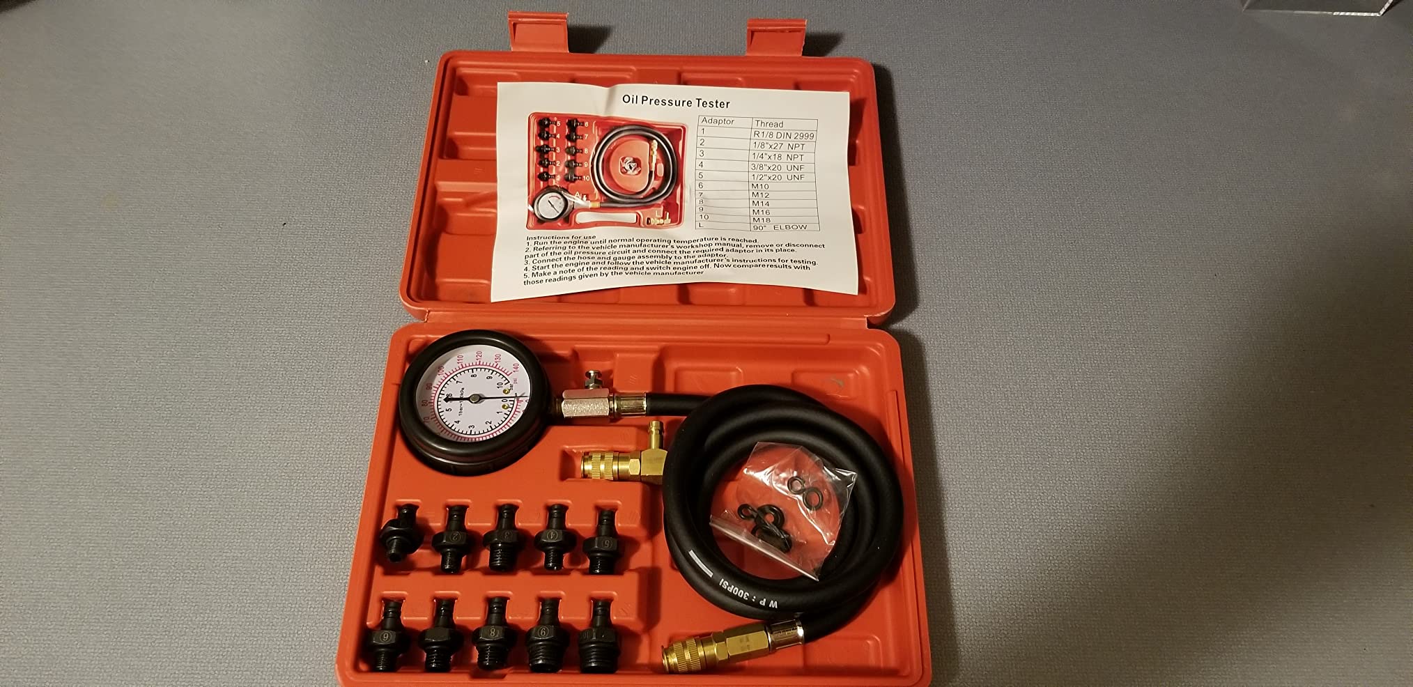 0-140PSIFuel Injection Pressure Tester Kit, Pro Fuel Pressure Tester Kit, Car Truck Motorcycle Diagnostic Tool customer photo 1