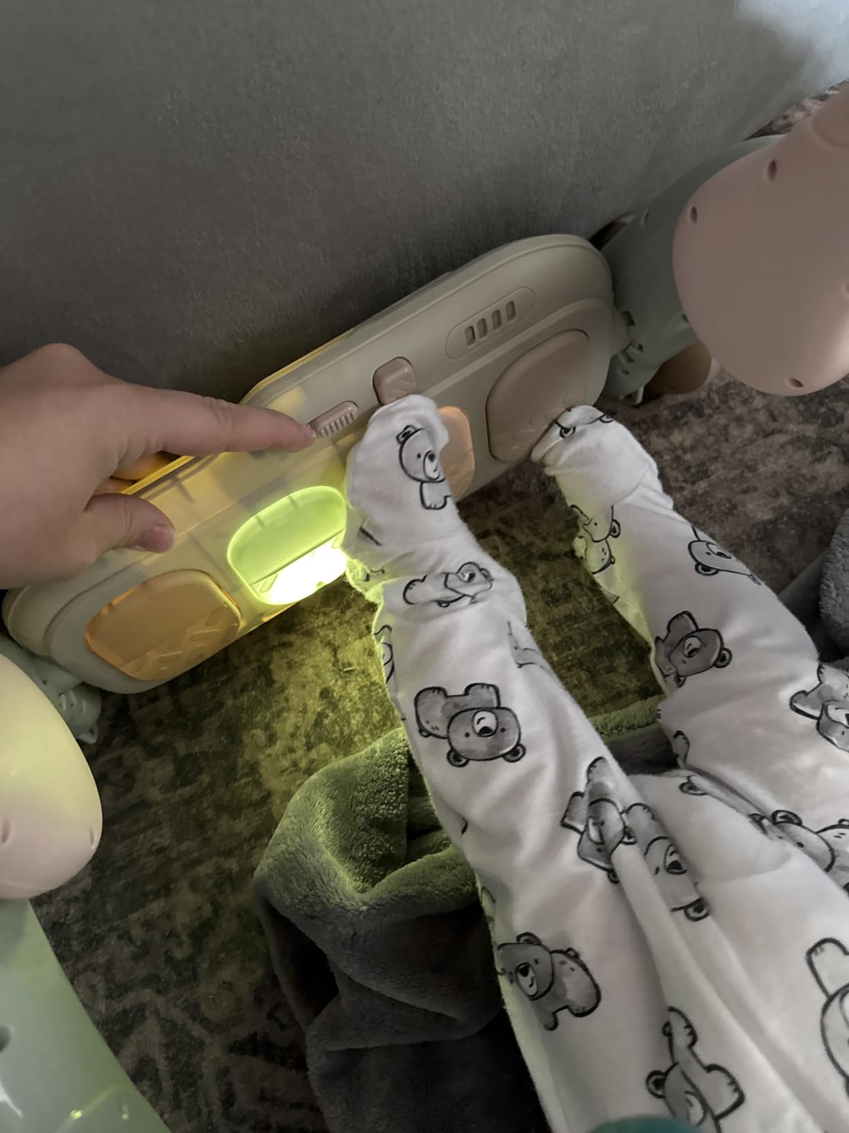 Jovow 2 in 1 Baby Gym with Walker,Baby Play Mat with Sensory Toys [White] customer photo 2