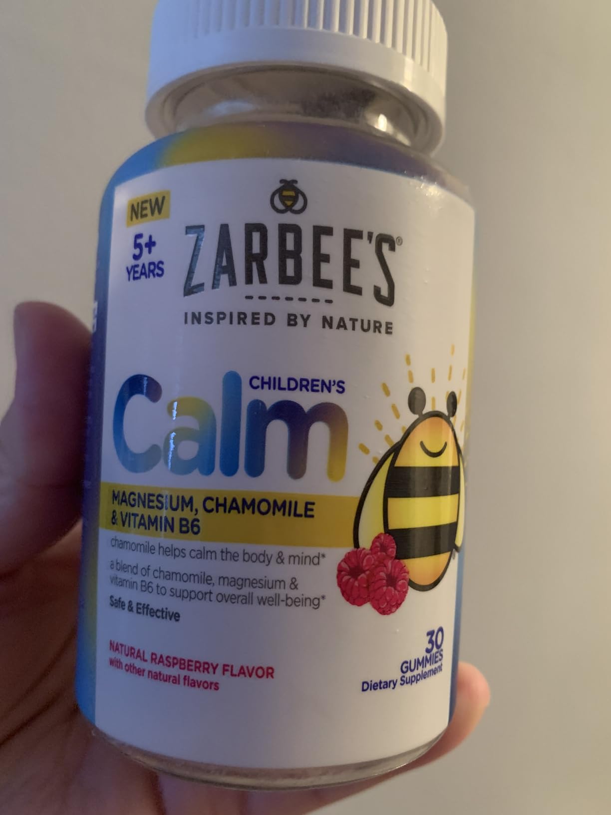 Zarbee's Kids Calm Gummies with Magnesium, Raspberry, 30 ct customer photo 2