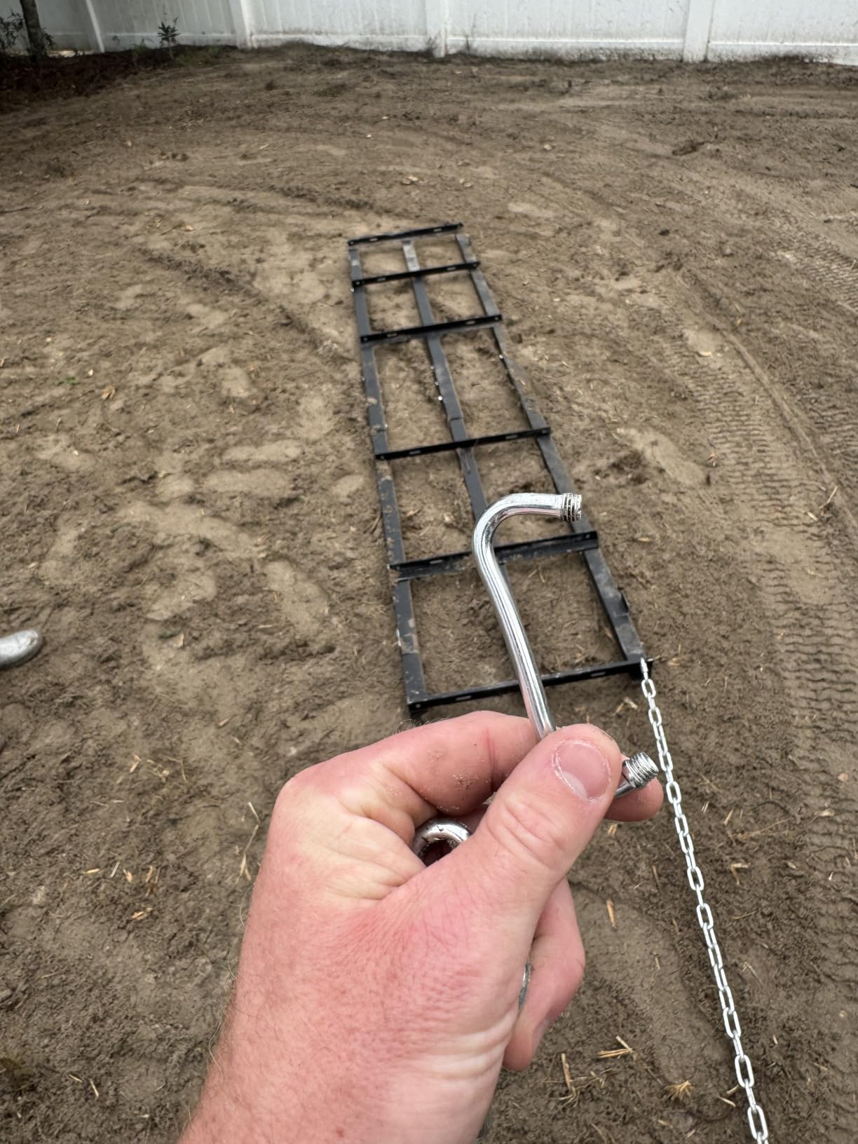 8 FT Drag Harrow Driveway Grader with 6 FT Chain | Tow Behind Lawn Rake for ATV, UTV, Tractor, Mower, Land Leveler for Gravel, Sand, Soil, Hay customer photo 2