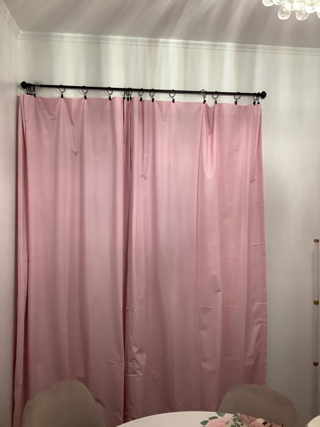 Eclipse Kids Bow Tie‑Up Blackout Curtain, 40x84, Pink customer photo 2