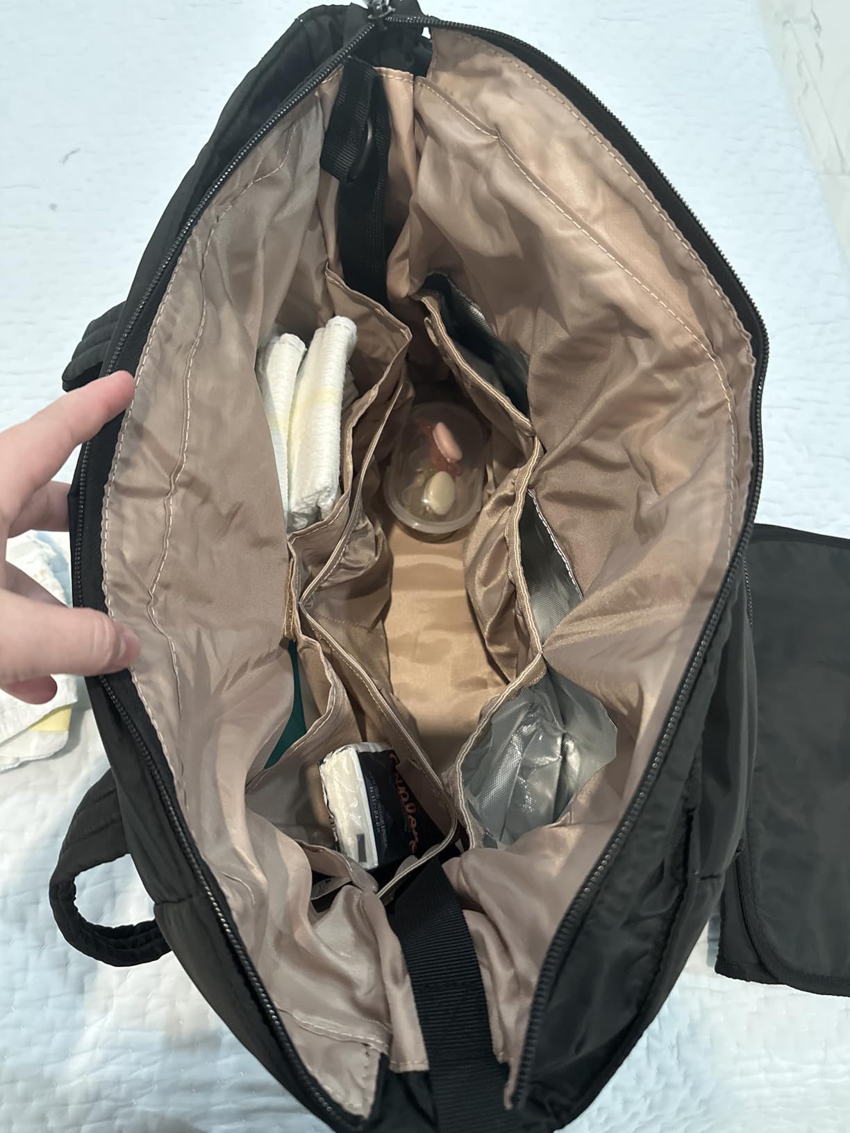 mommore Diaper Bag Tote with Stroller Organizer, Puffy Travel Baby Tote customer photo 1