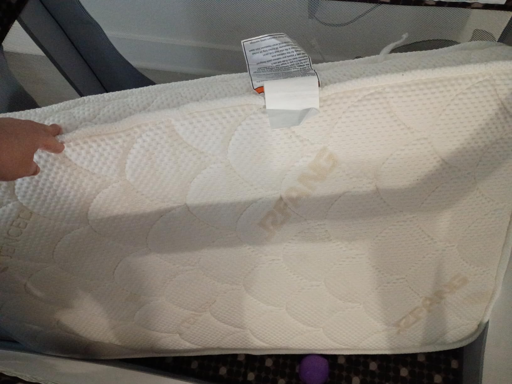 Mini Crib Mattress - 38x24x4 Inch- Dual Sided with Firm Support and Comfort Foam- Breathable, Quiet and Odorless, Fits Most Mini Cribs (Does Not Fit Playard or Standard Crib) customer photo 2