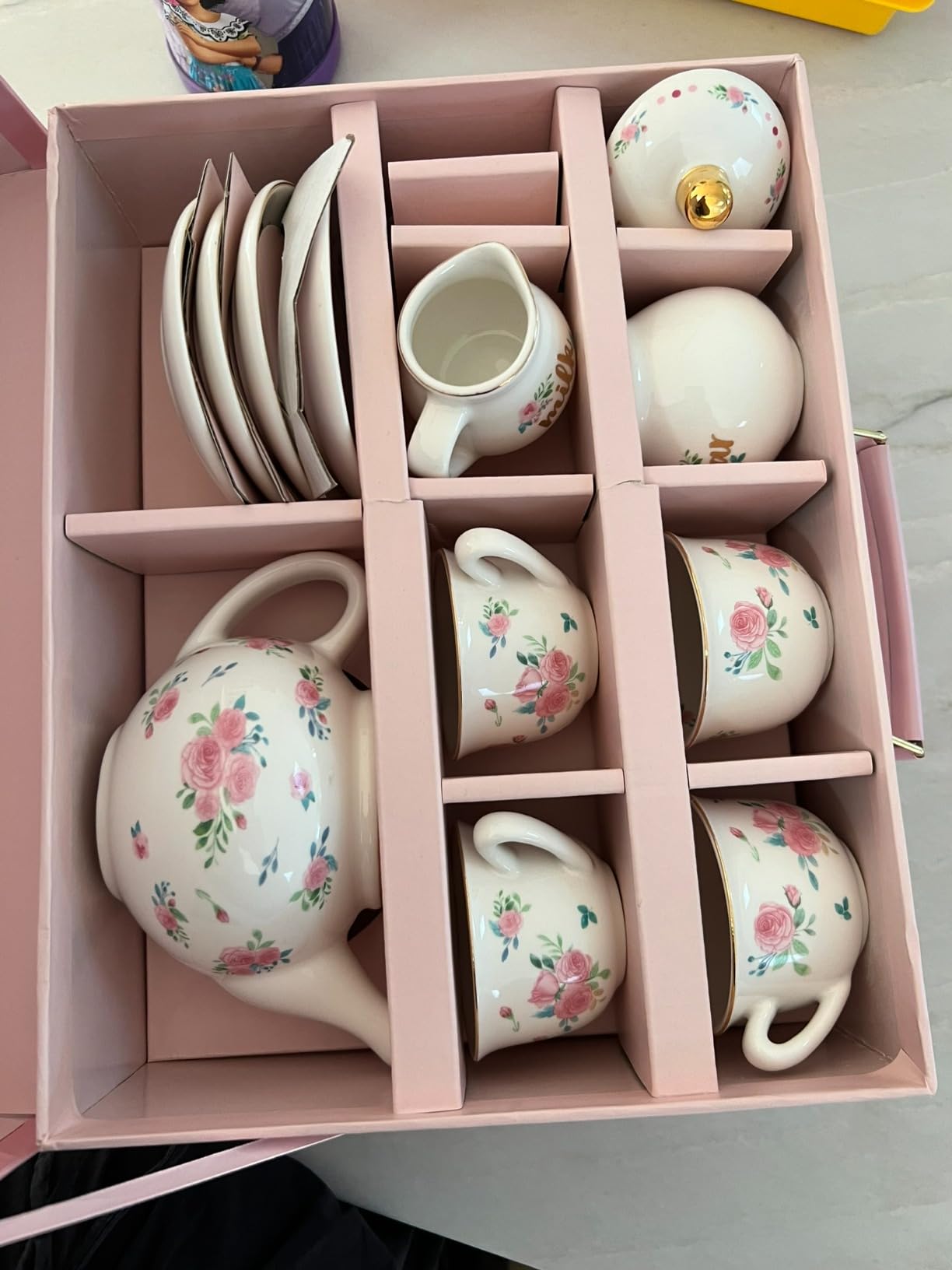 Giggle & Honey® White Floral Tea Party Set for Little Girls customer photo 1
