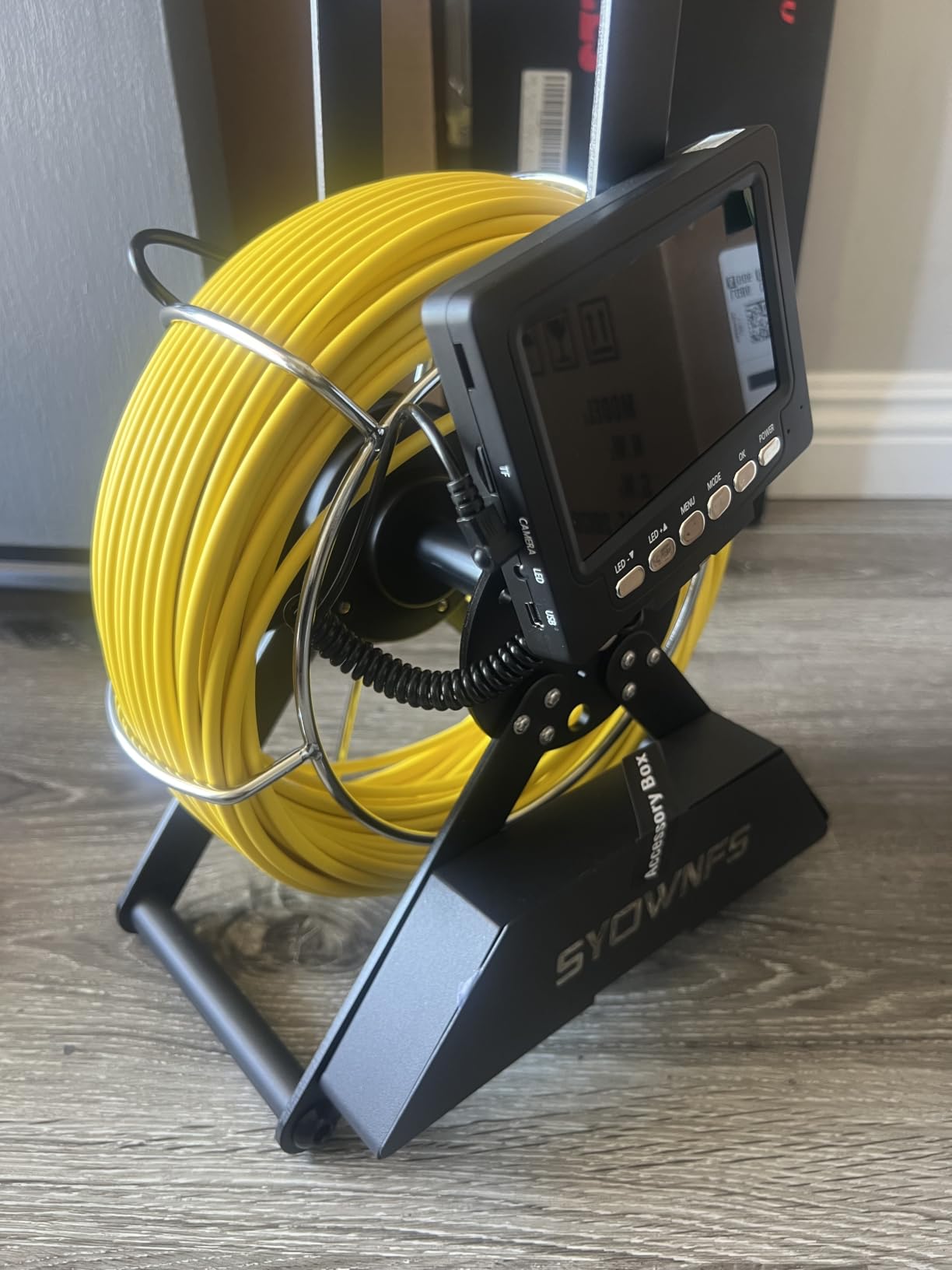 Sewer Camera 100ft/30m, Drain Camera with 12pcs Light, 4.3