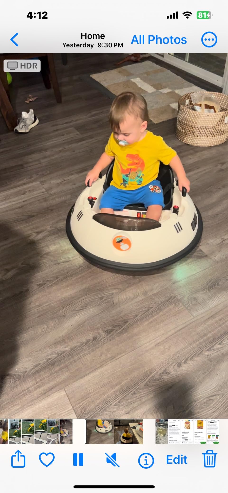 12V Electric Ride on Bumper Car for Toddlers, Kids Bumper Car customer photo 1