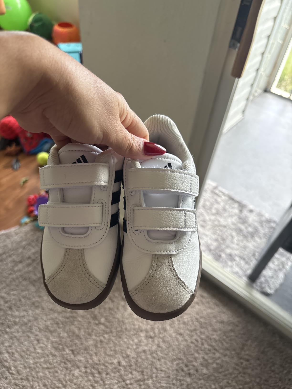 adidas Boys Vl Court 3.0 Sneakers Shoes Casual - Pink, White customer photo 1