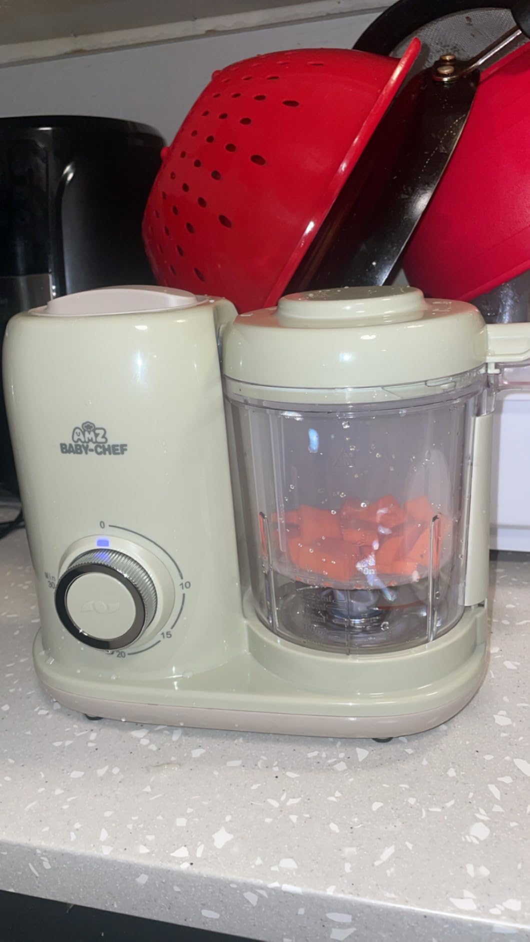 AMZBABYCHEF Baby Food Maker, 4 in 1 Baby Food Processor and Steamer, Puree Blender, Multifunctional Baby Puree Maker, Dishwasher Safe (Green) customer photo 1