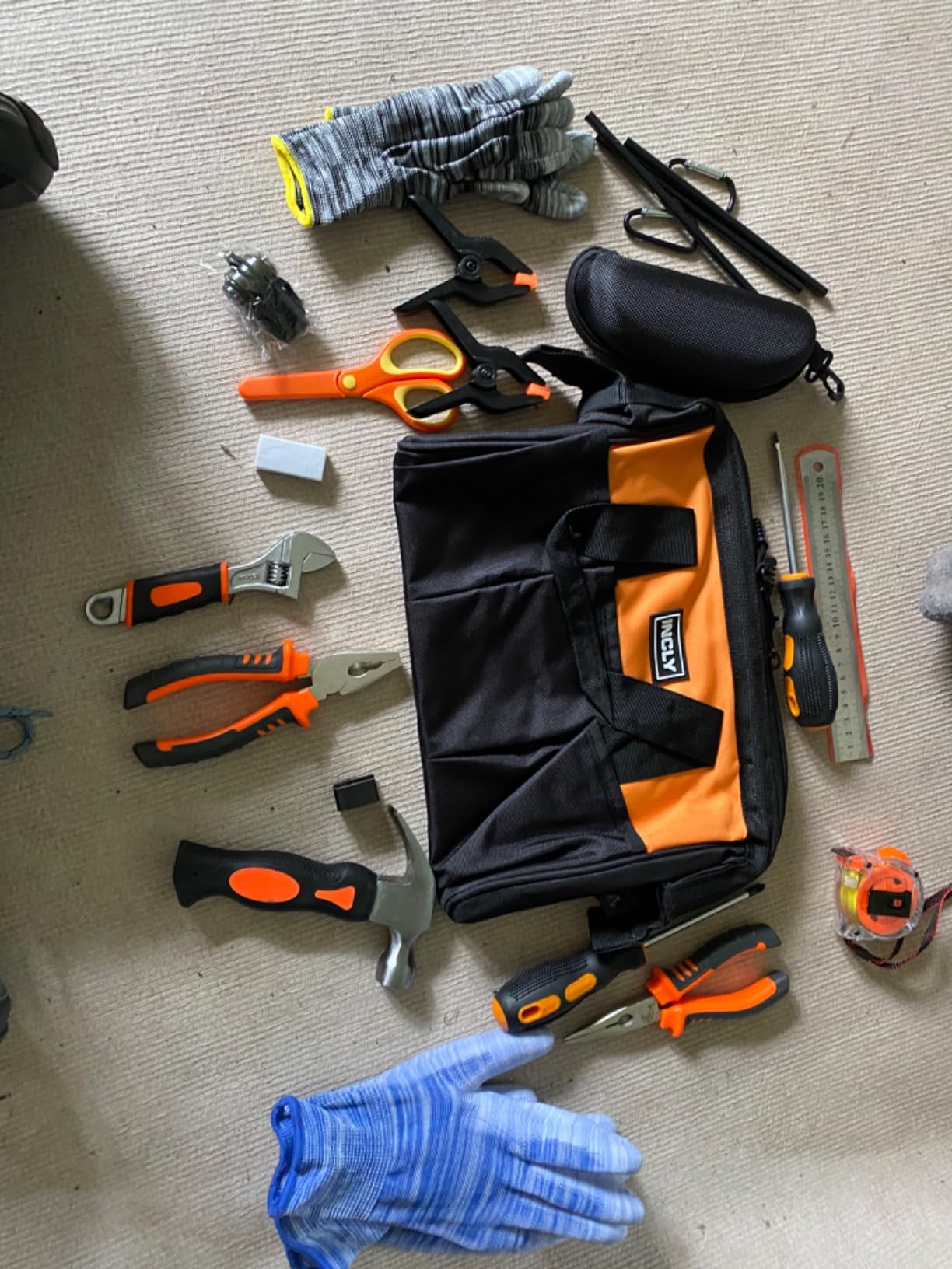 INCLY 24 PCS Kids Real Tool Set with Tool Bag, Small Real Hand Tools Kit customer photo 1