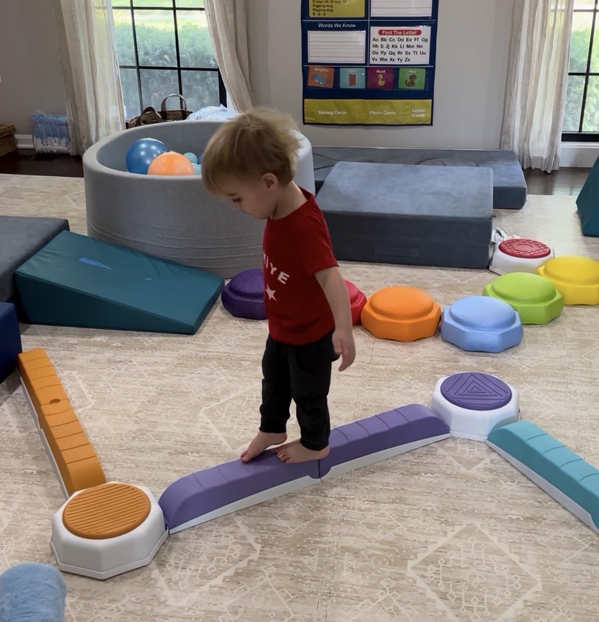 Acorn Avenue Balance Beam & Stepping Stones 13 Pc - Sensory - Toddler customer photo 1