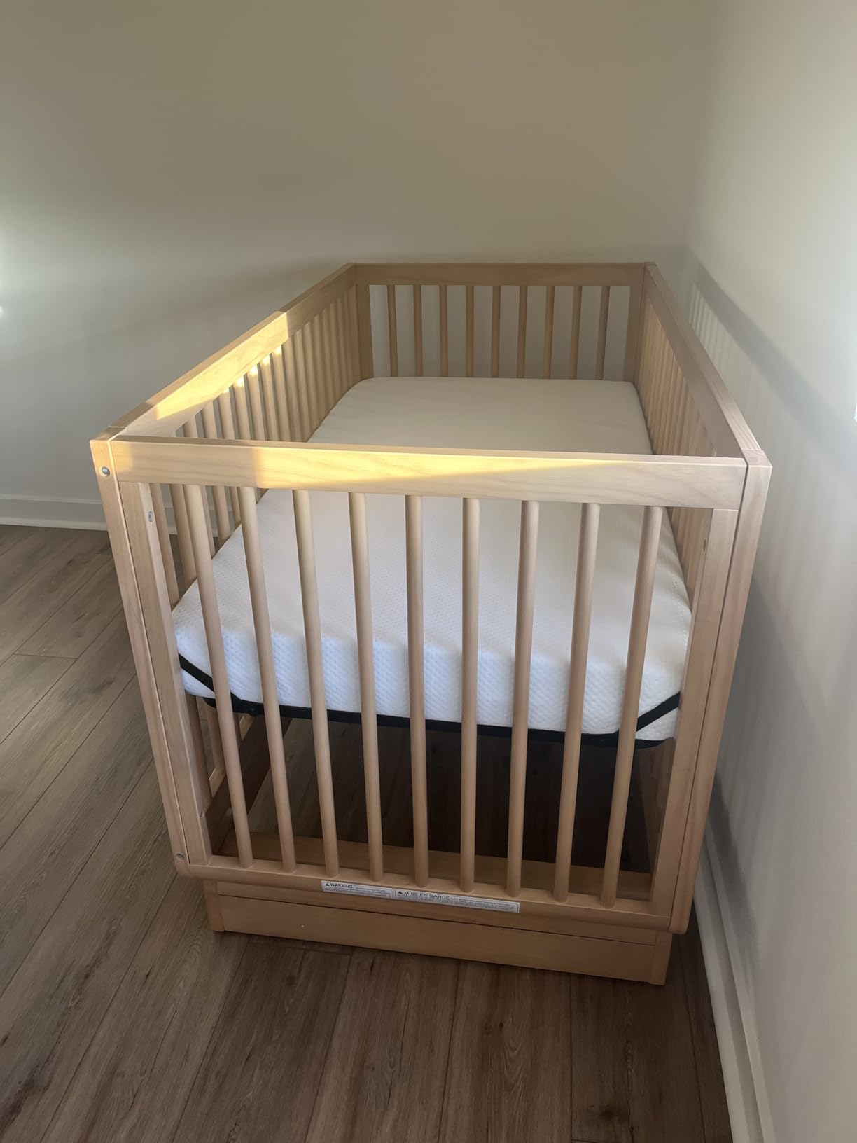 Storkcraft Santorini 5-in-1 Convertible Crib with Guardrail, Driftwood customer photo 1