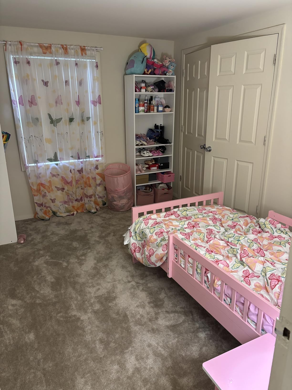 Bellemave Kids Twin Bed Frame with Storage Drawers and Both Sides Guardrails, Kids Platform Bed with Headboard and Slat Support, White customer photo 2